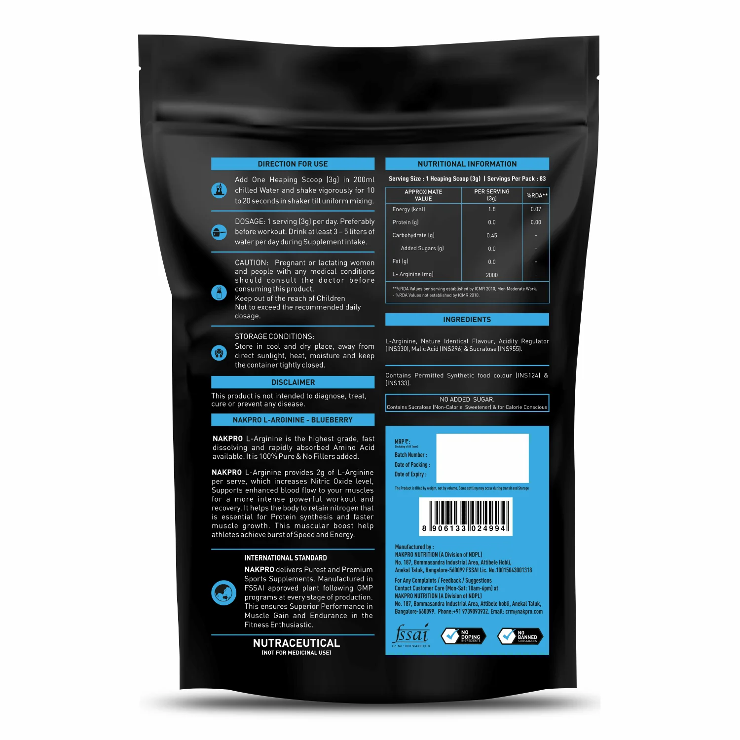 Nakpro L-Arginine | Amino Acid Powder - Image 4