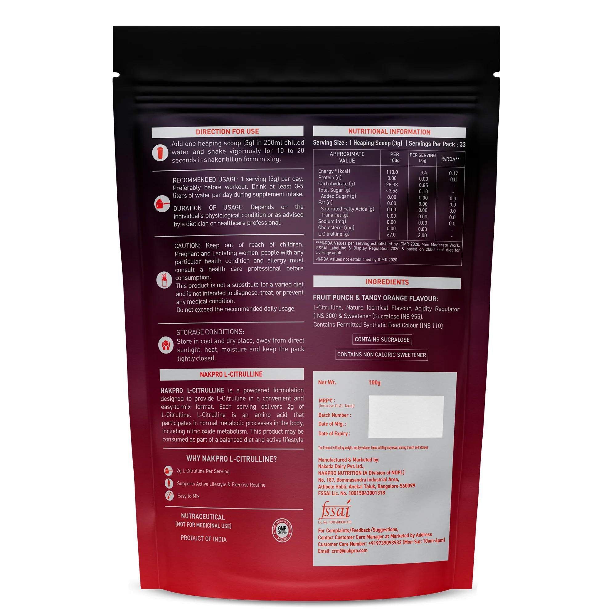 Nakpro L-Citrulline | Amino Acid | Supports Endurance And Exercise Intensity - Image 19
