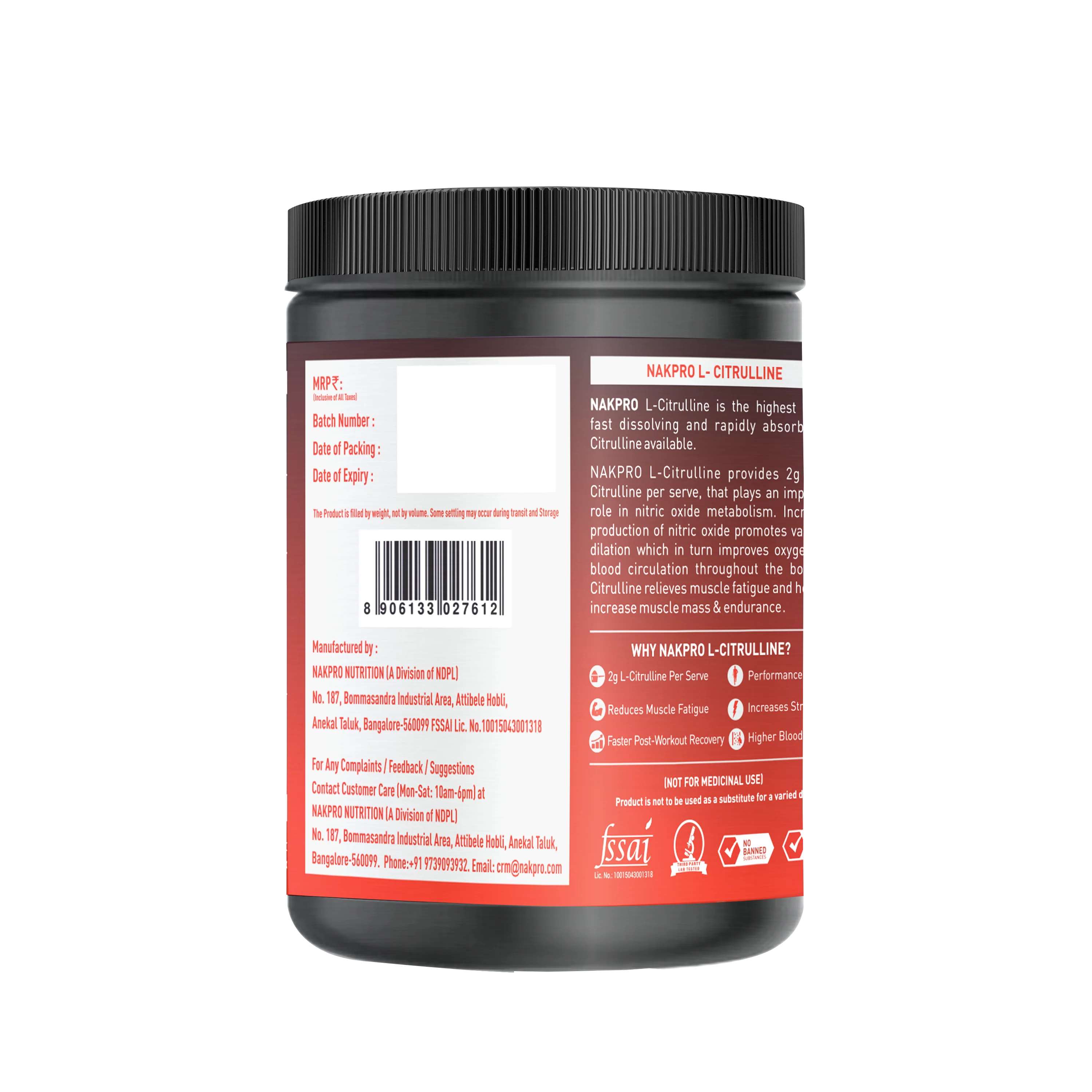Nakpro L-Citrulline | Amino Acid | Supports Endurance And Exercise Intensity - Image 7