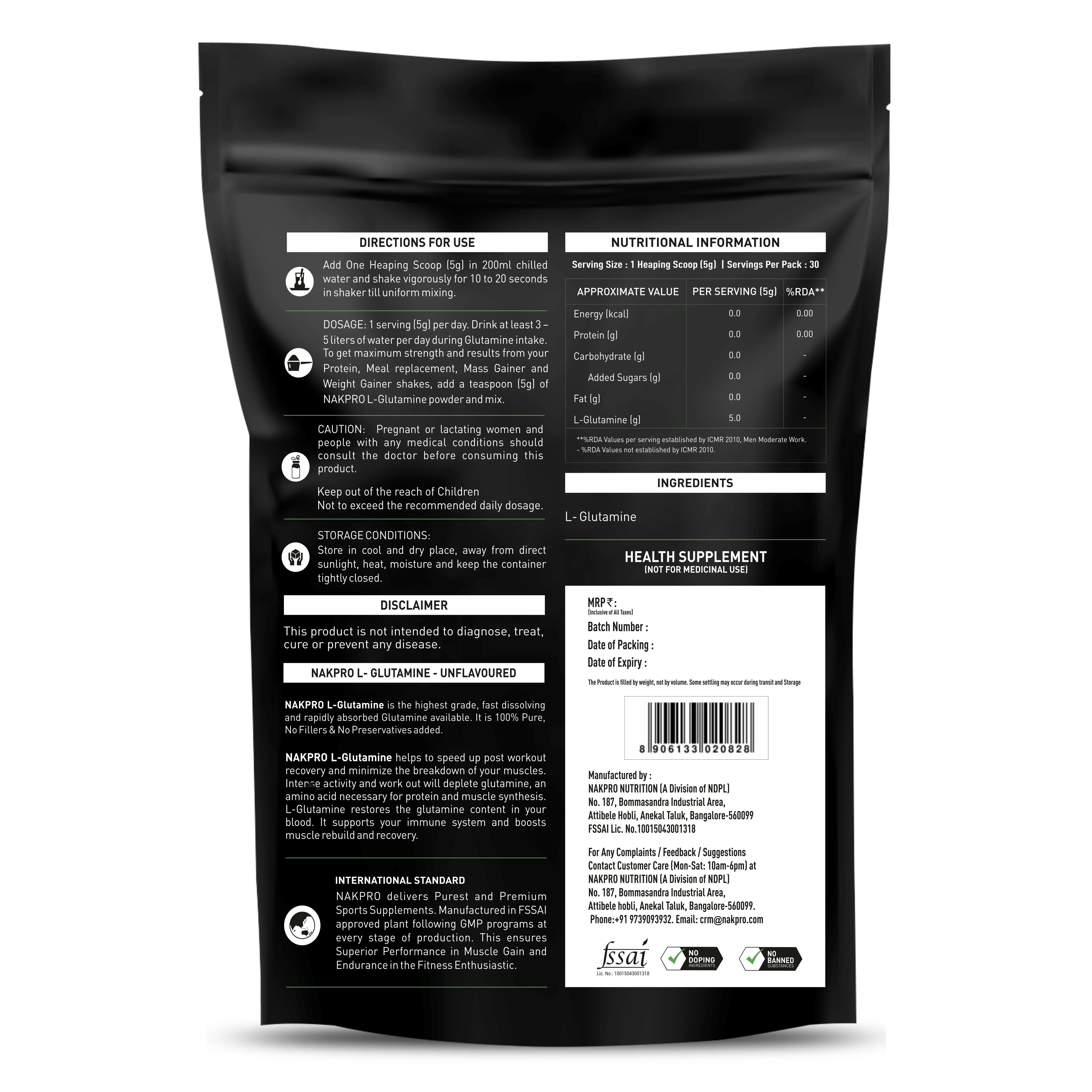 Nakpro L-Glutamine | Amino Acid for Muscle Recovery & Growth - Image 117
