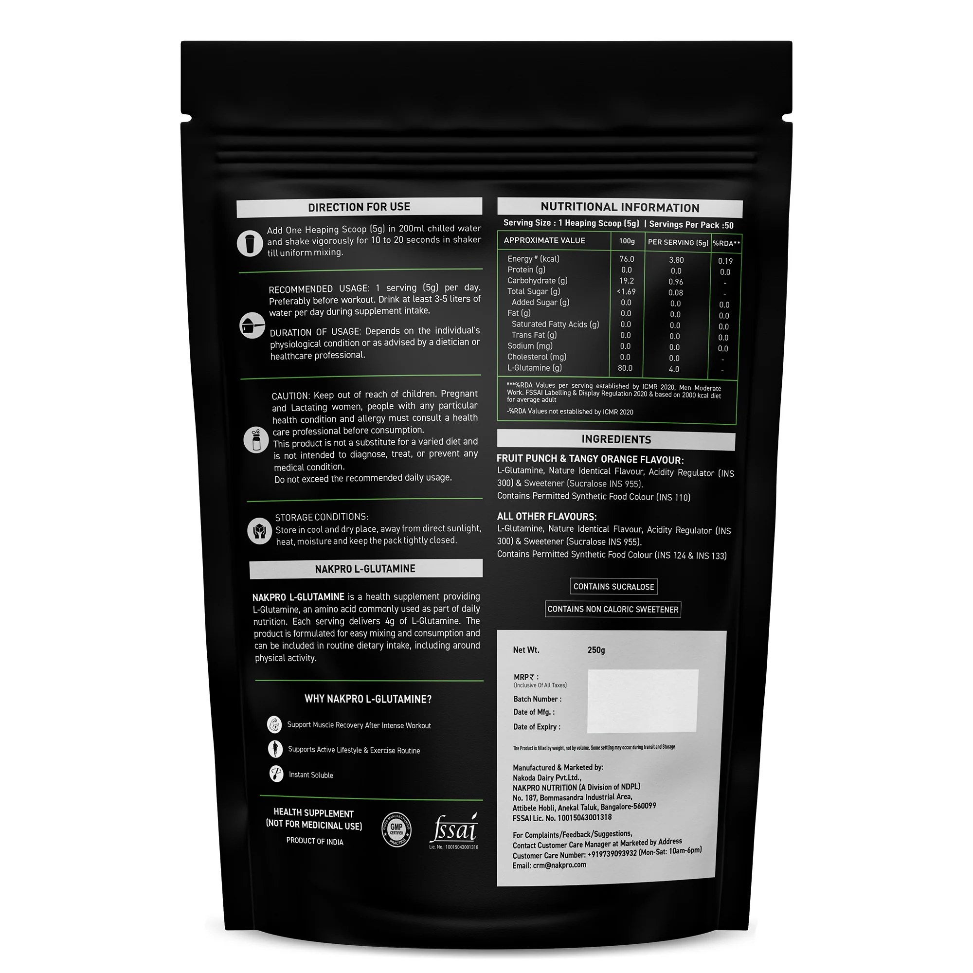 Nakpro L-Glutamine | Amino Acid for Muscle Recovery & Growth - Image 120