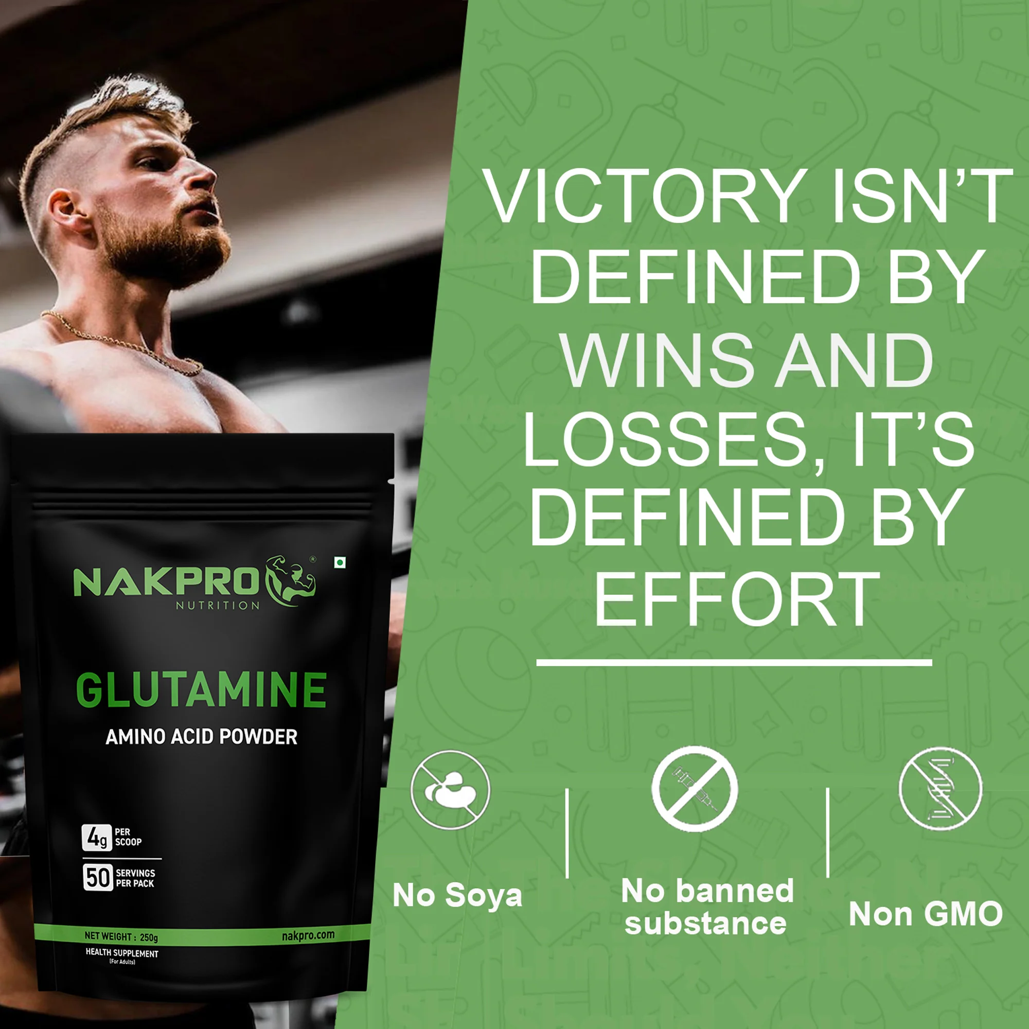Nakpro L-Glutamine | Amino Acid for Muscle Recovery & Growth - Image 122
