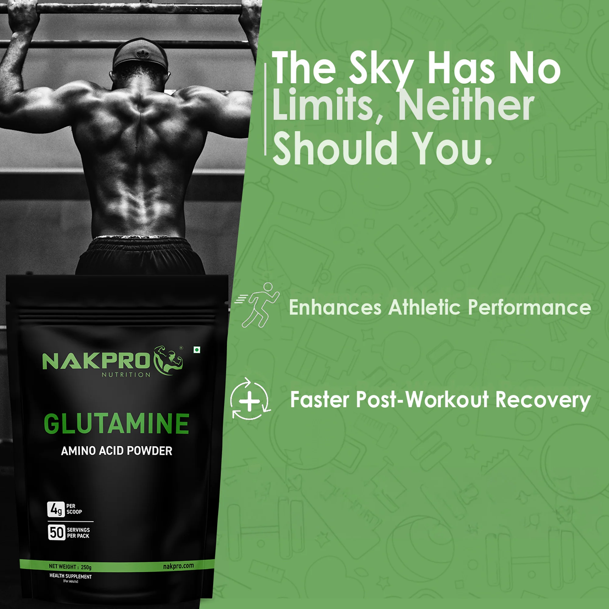 Nakpro L-Glutamine | Amino Acid for Muscle Recovery & Growth - Image 125
