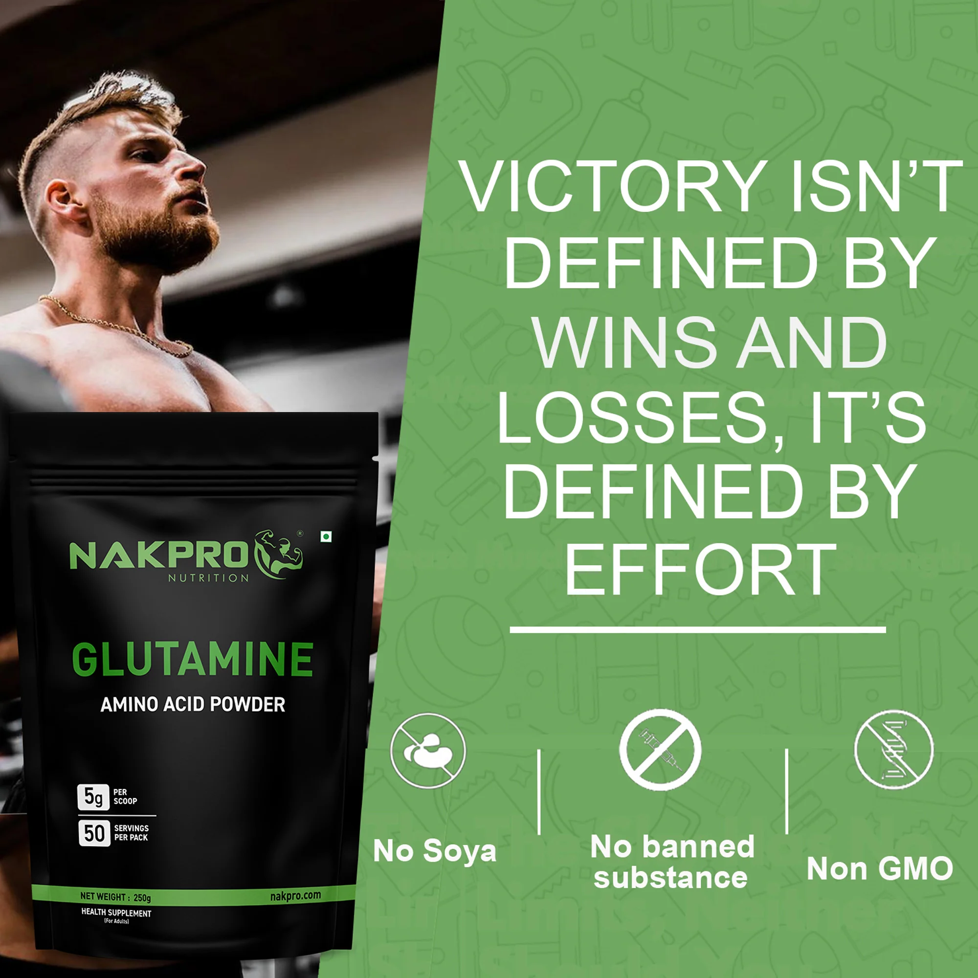 Nakpro L-Glutamine | Amino Acid for Muscle Recovery & Growth - Image 131