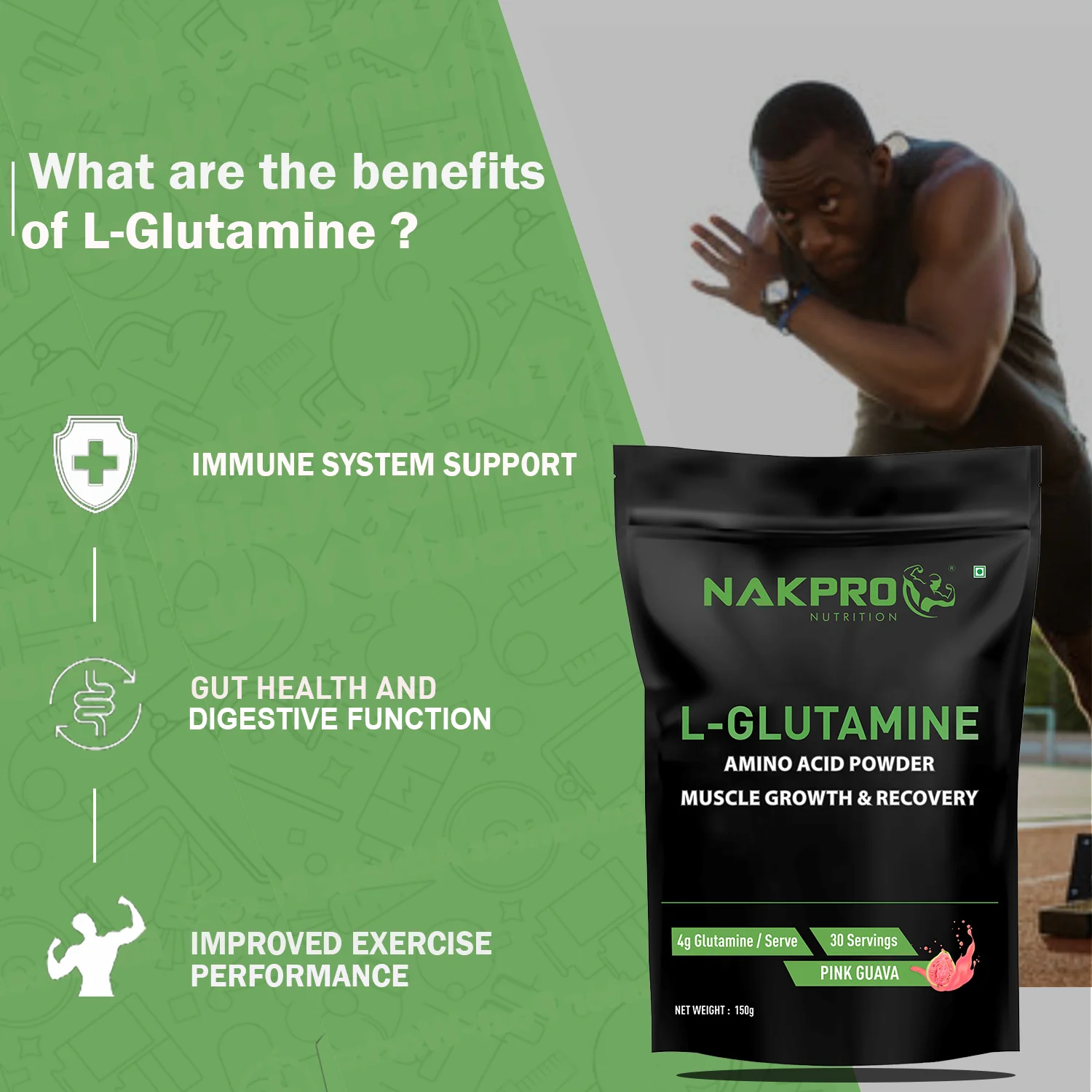 Nakpro L-Glutamine | Amino Acid for Muscle Recovery & Growth - Image 14