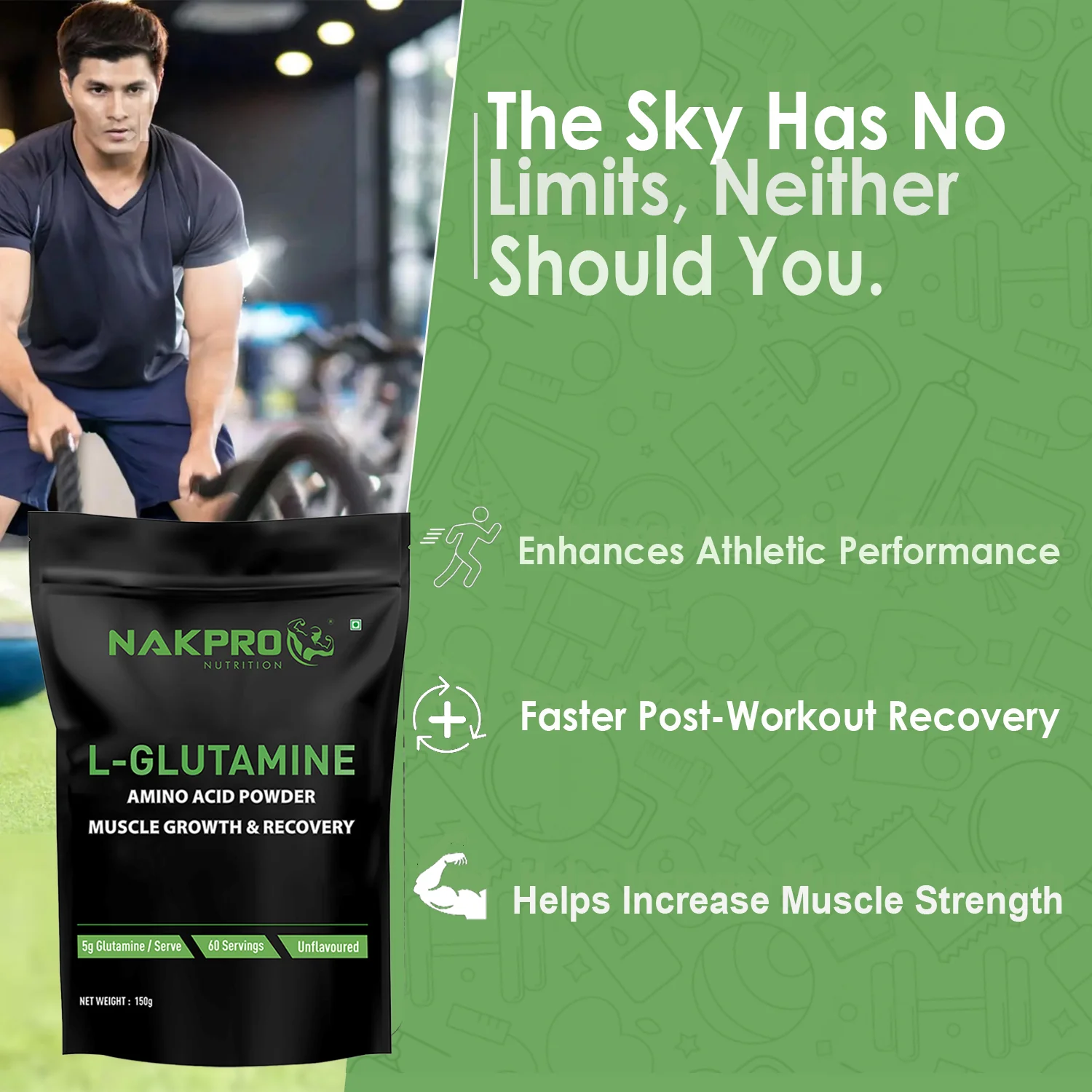 Nakpro L-Glutamine | Amino Acid for Muscle Recovery & Growth - Image 24