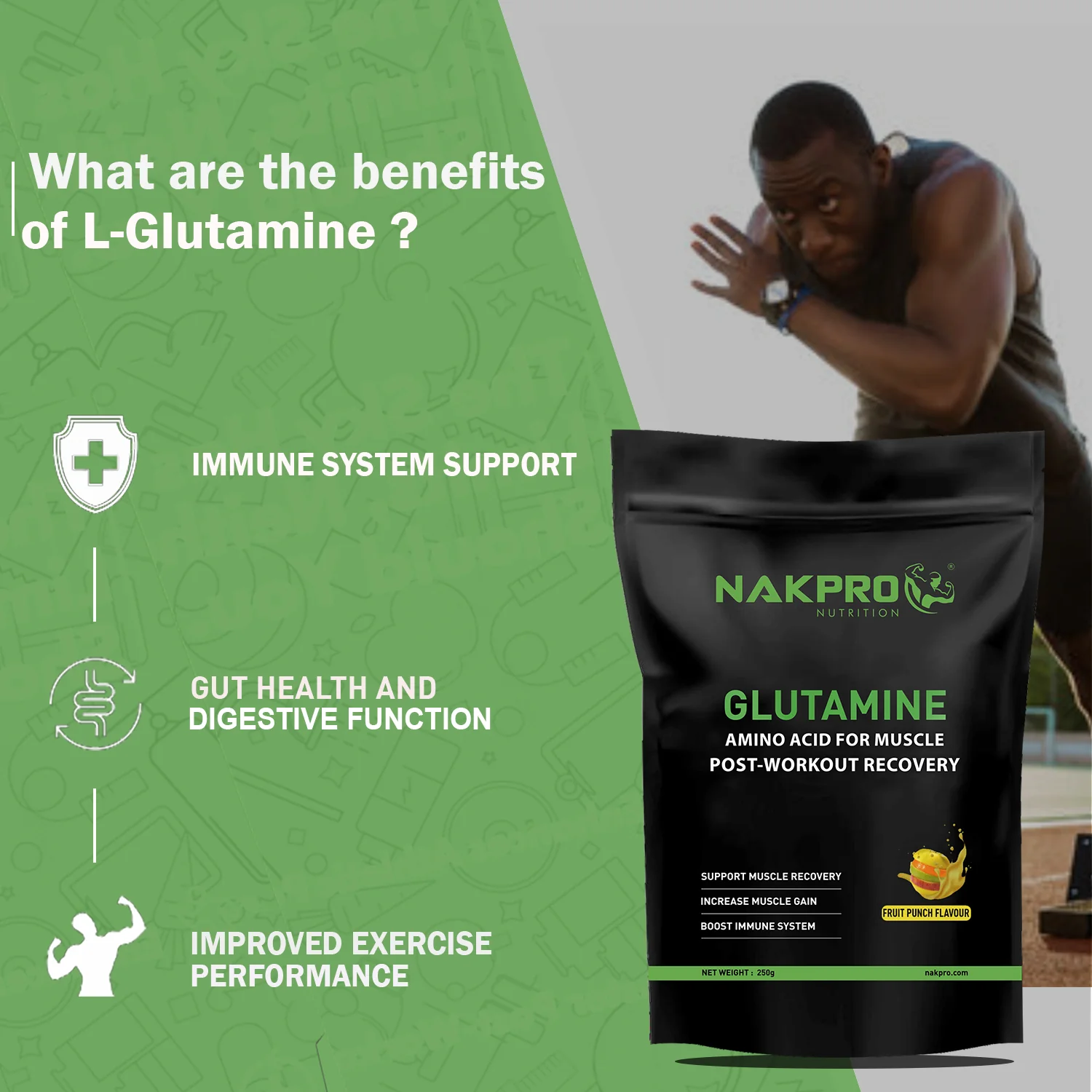 Nakpro L-Glutamine | Amino Acid for Muscle Recovery & Growth - Image 36