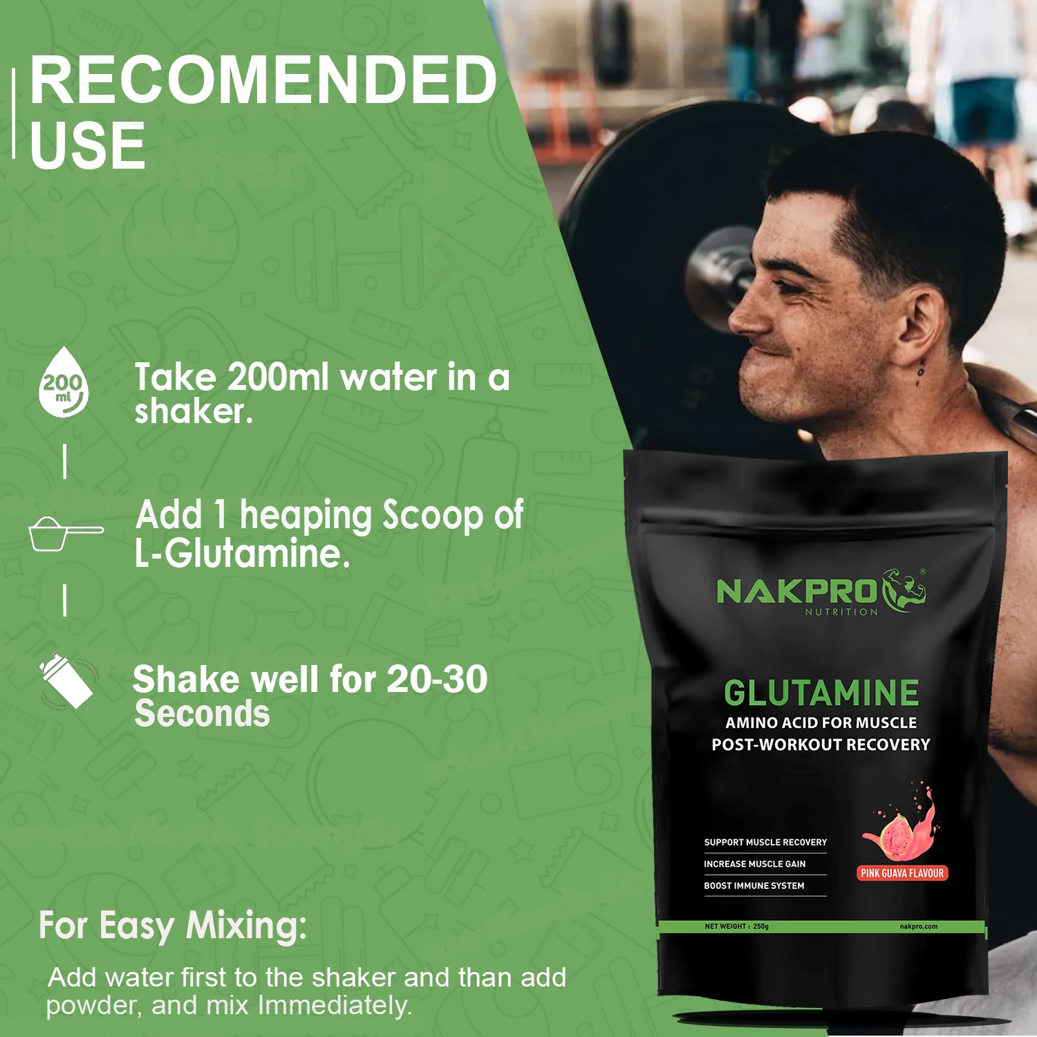 Nakpro L-Glutamine | Amino Acid for Muscle Recovery & Growth - Image 47