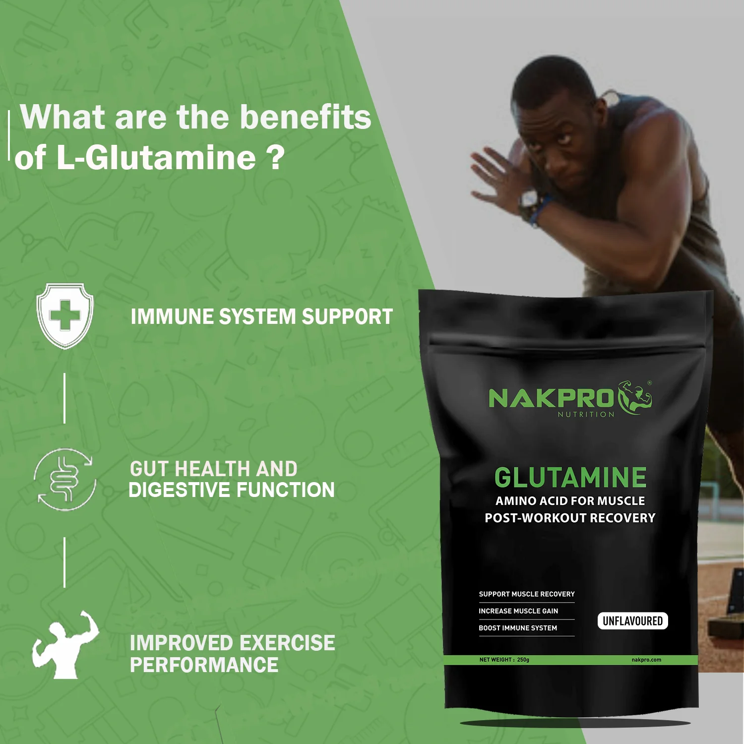 Nakpro L-Glutamine | Amino Acid for Muscle Recovery & Growth - Image 49