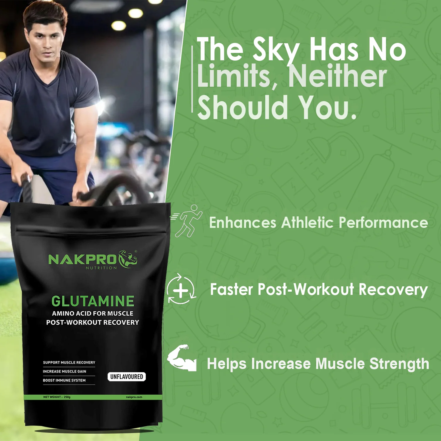 Nakpro L-Glutamine | Amino Acid for Muscle Recovery & Growth - Image 55