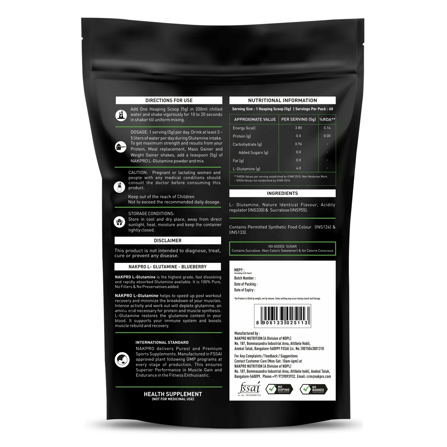 Nakpro L-Glutamine | Amino Acid for Muscle Recovery & Growth - Image 60