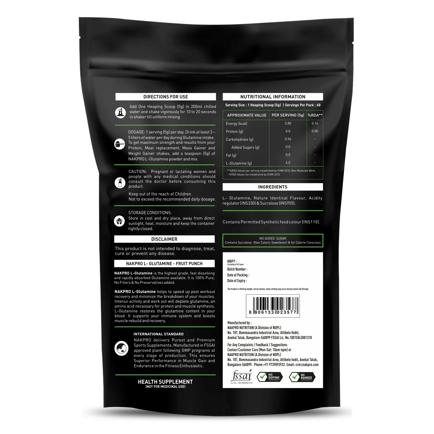 Nakpro L-Glutamine | Amino Acid for Muscle Recovery & Growth - Image 63