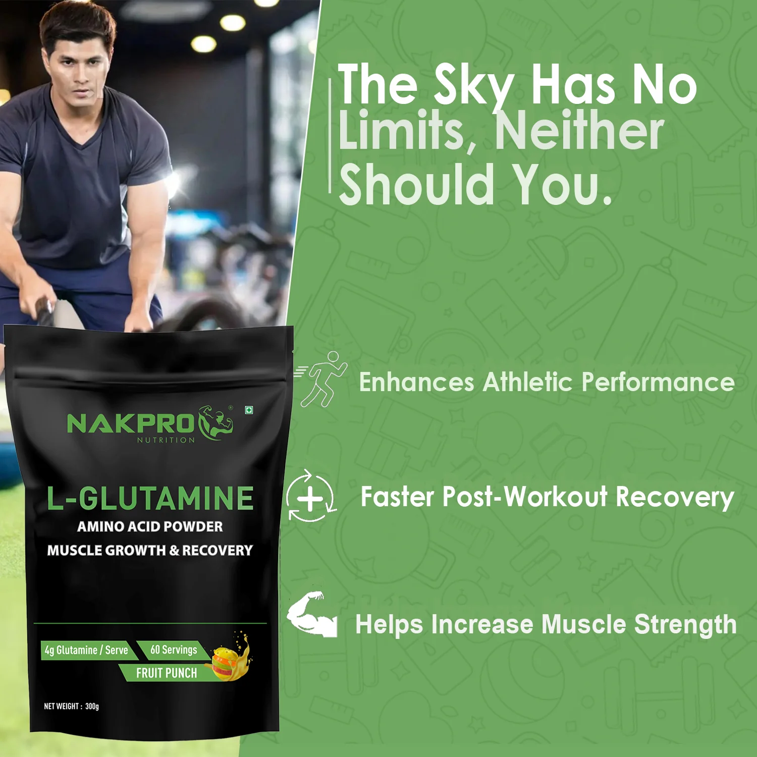 Nakpro L-Glutamine | Amino Acid for Muscle Recovery & Growth - Image 67
