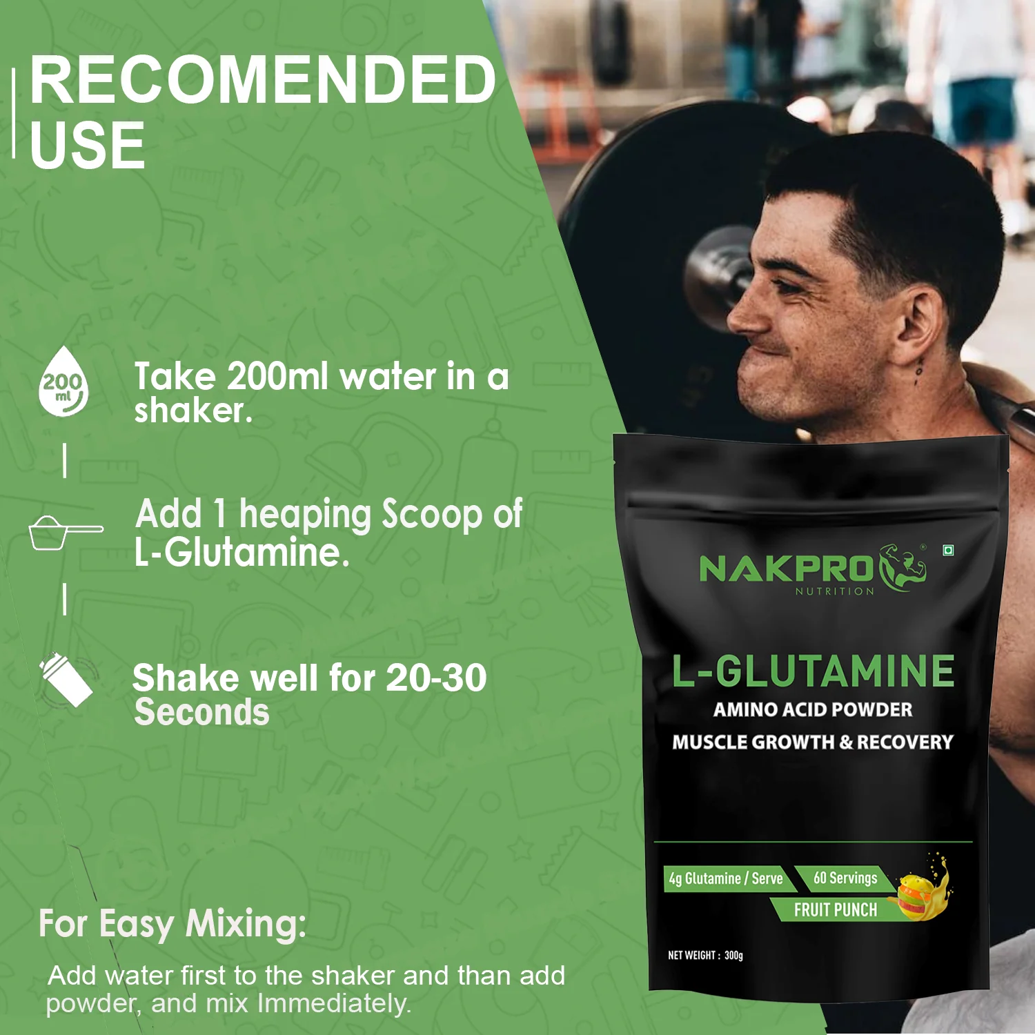 Nakpro L-Glutamine | Amino Acid for Muscle Recovery & Growth - Image 68
