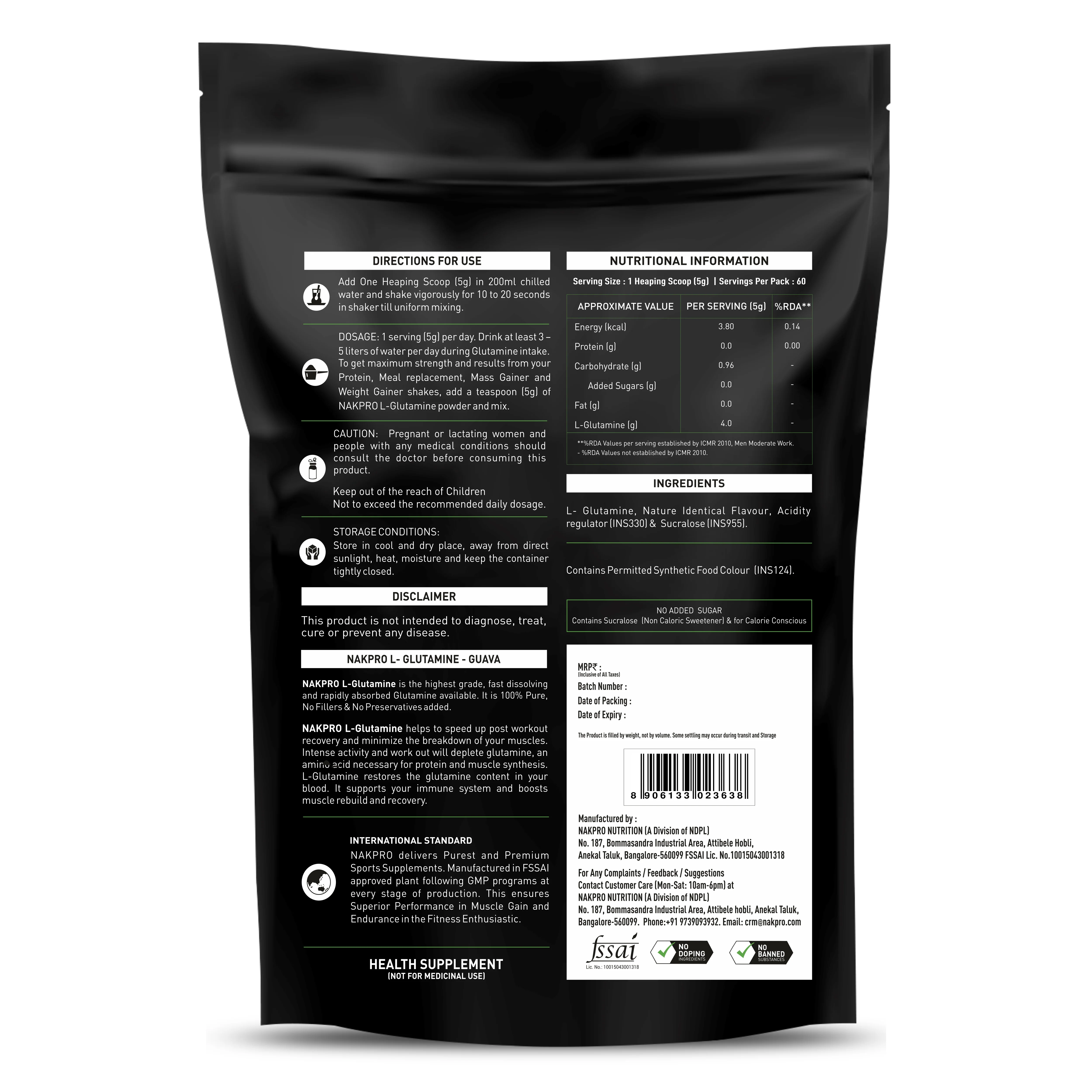 Nakpro L-Glutamine | Amino Acid for Muscle Recovery & Growth - Image 70