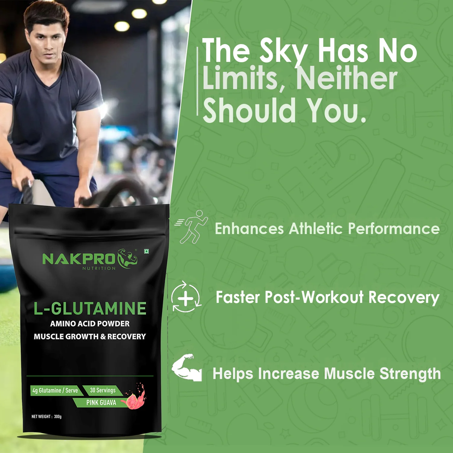 Nakpro L-Glutamine | Amino Acid for Muscle Recovery & Growth - Image 74