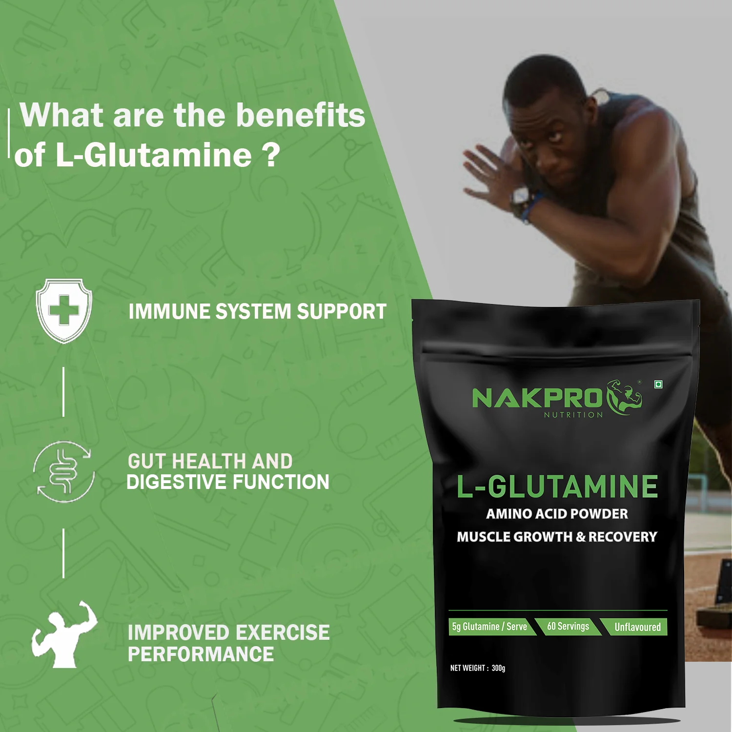 Nakpro L-Glutamine | Amino Acid for Muscle Recovery & Growth - Image 79