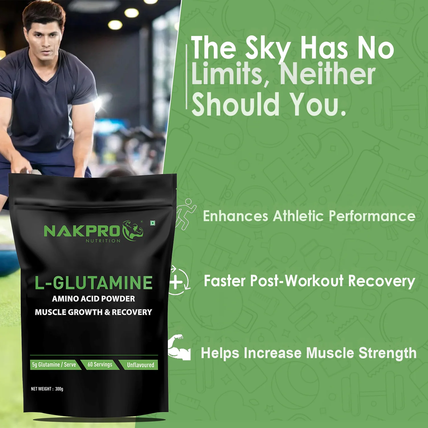 Nakpro L-Glutamine | Amino Acid for Muscle Recovery & Growth - Image 82