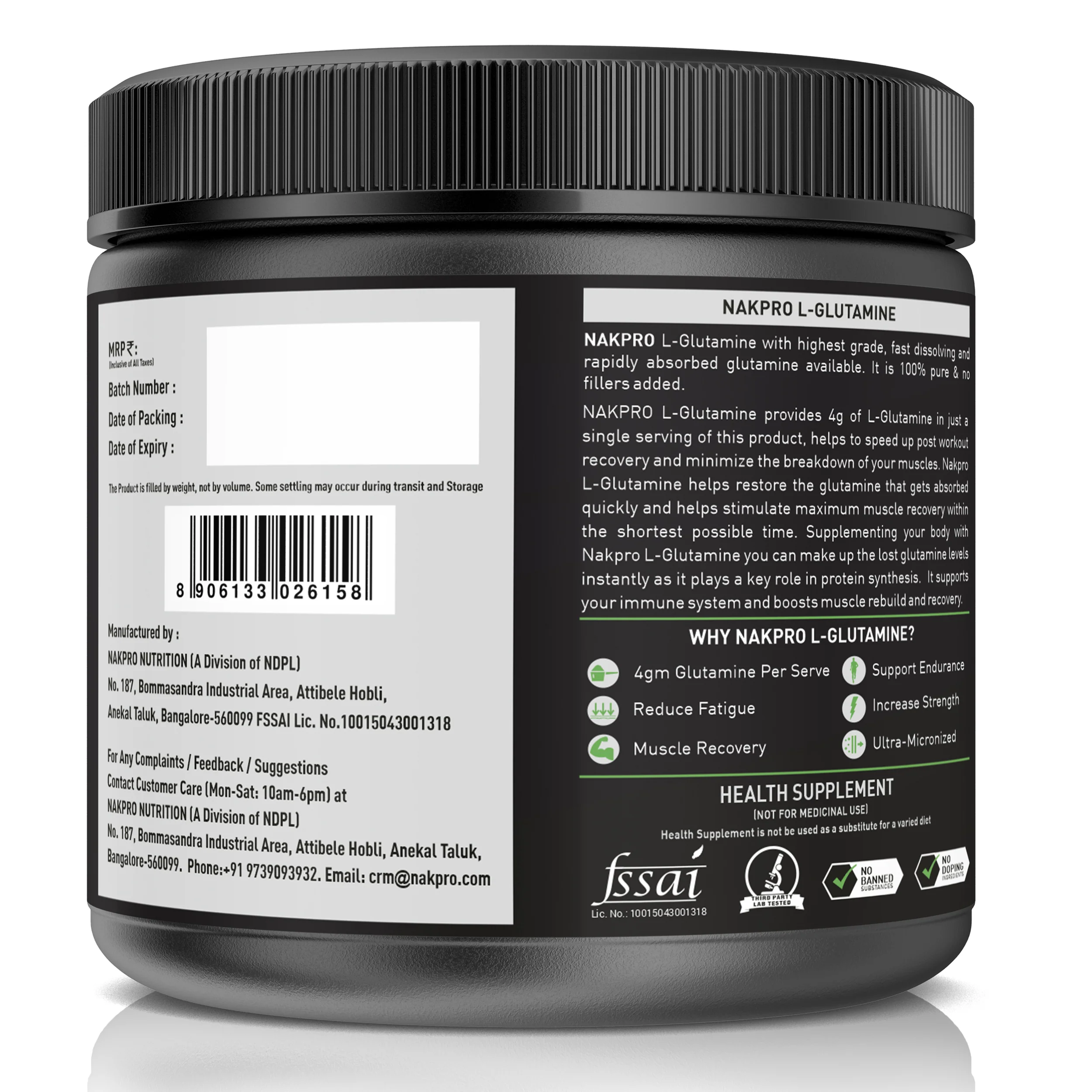 Nakpro L-Glutamine | Amino Acid for Muscle Recovery & Growth - Image 91