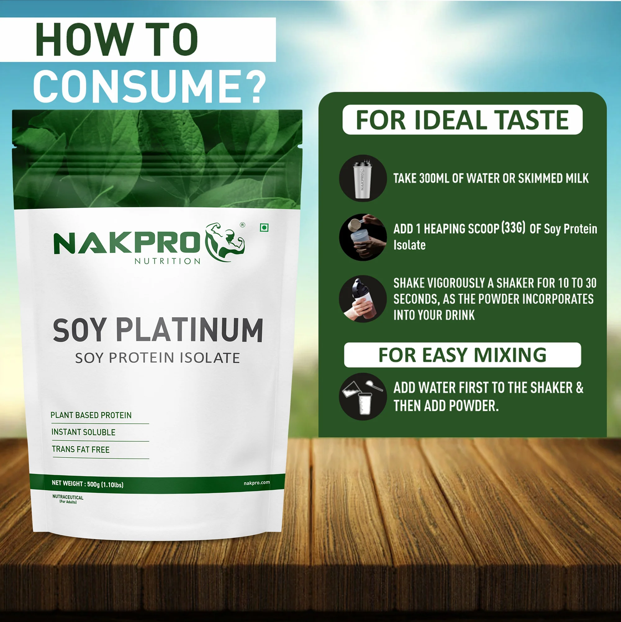 Nakpro Soy Protein Isolate | 84g Protein | Plant based Protein - Image 14