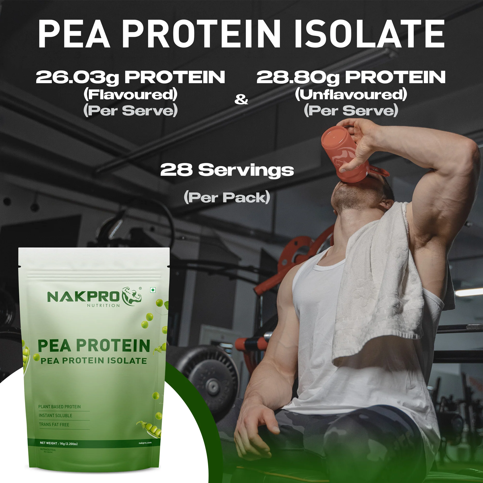 Nakpro Pea Protein Isolate | 72g Protein | Plant-Based Protein Powder - Image 22