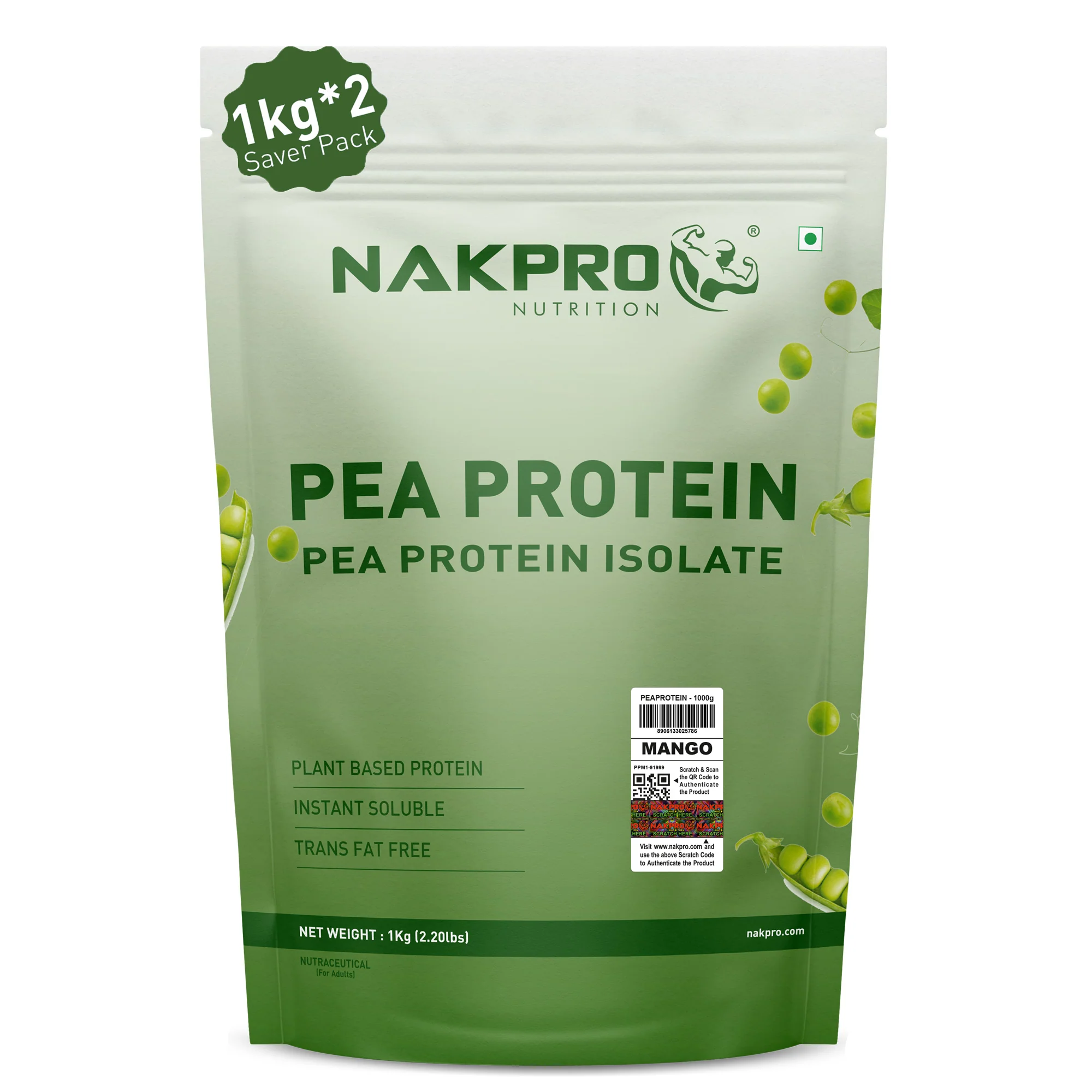 Nakpro Pea Protein Isolate | 72g Protein | Plant-Based Protein Powder - Image 31