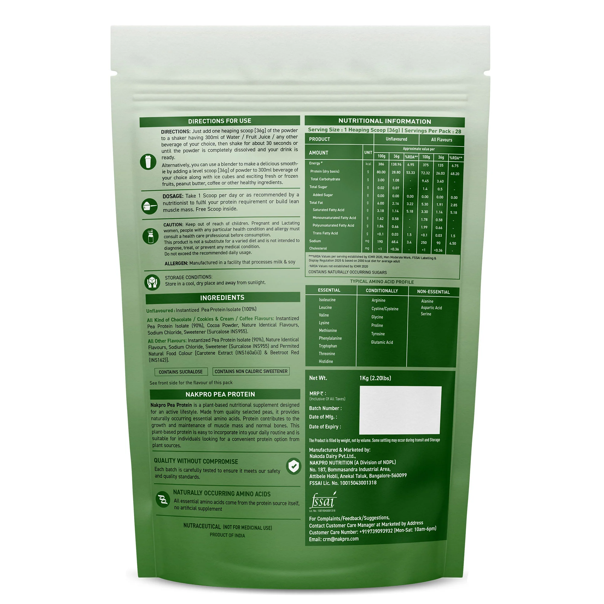 Nakpro Pea Protein Isolate | 72g Protein | Plant-Based Protein Powder - Image 44