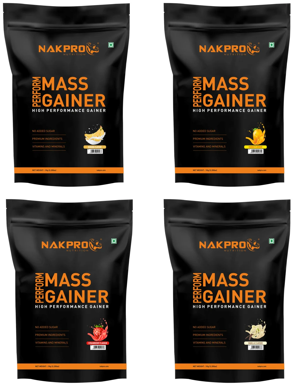 Nakpro Perform Mass Gainer | Protein Mass Gainer | 76g Carbs - Image 14