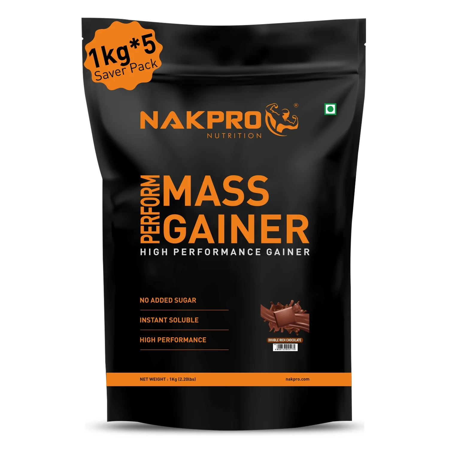 Nakpro Perform Mass Gainer | Protein Mass Gainer | 76g Carbs - Image 18