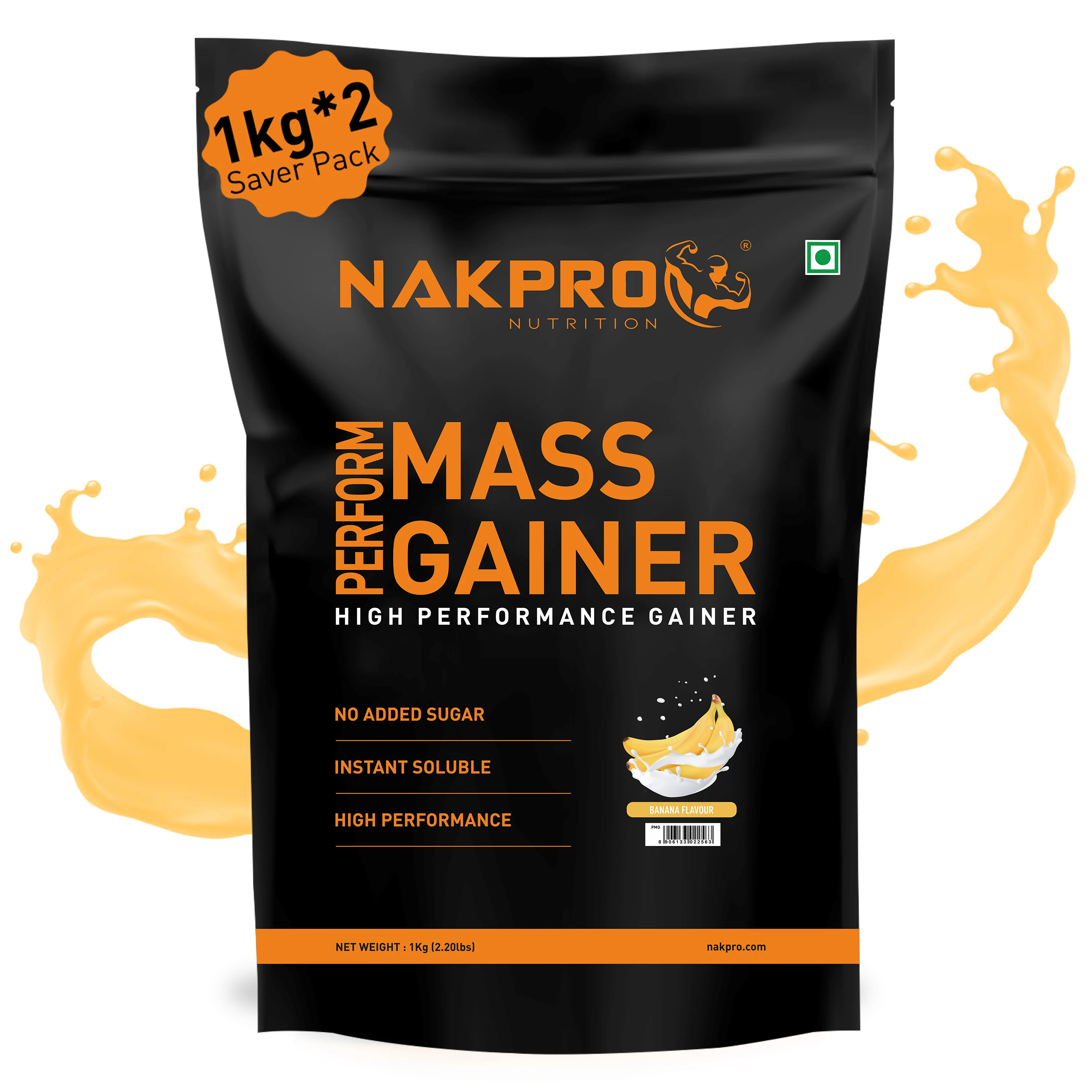 Nakpro Perform Mass Gainer | Protein Mass Gainer | 76g Carbs - Image 19