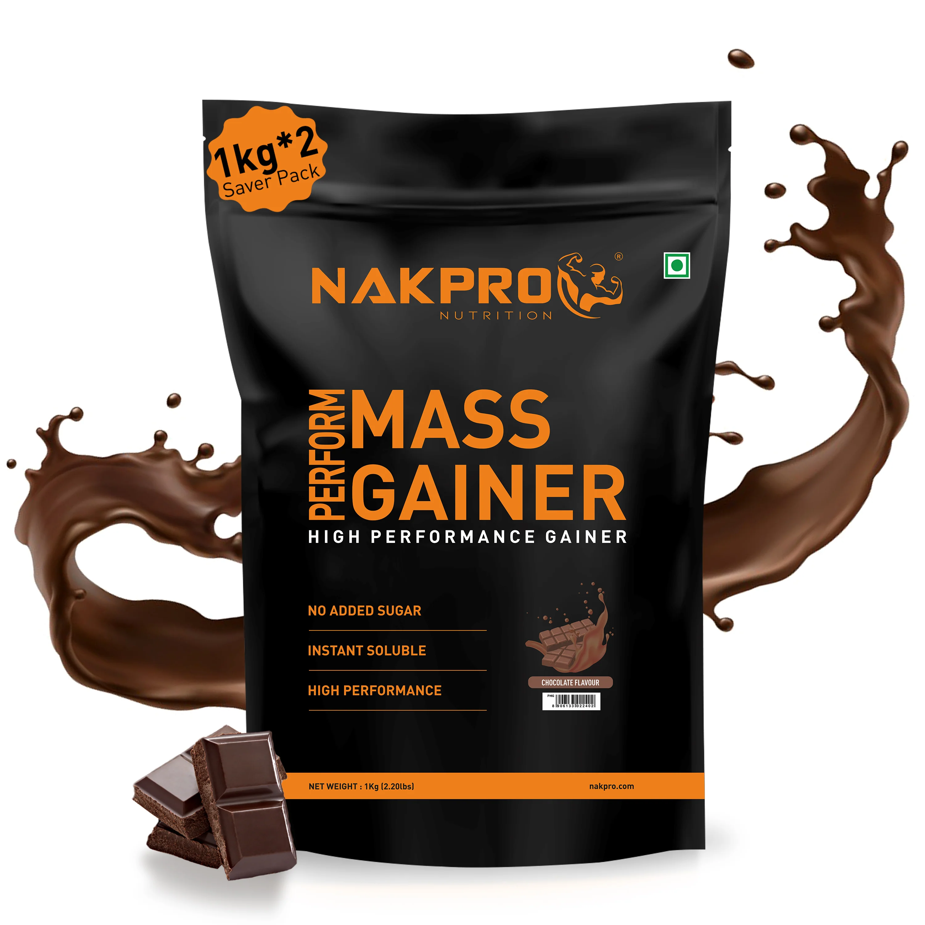 Nakpro Perform Mass Gainer | Protein Mass Gainer | 76g Carbs - Image 23