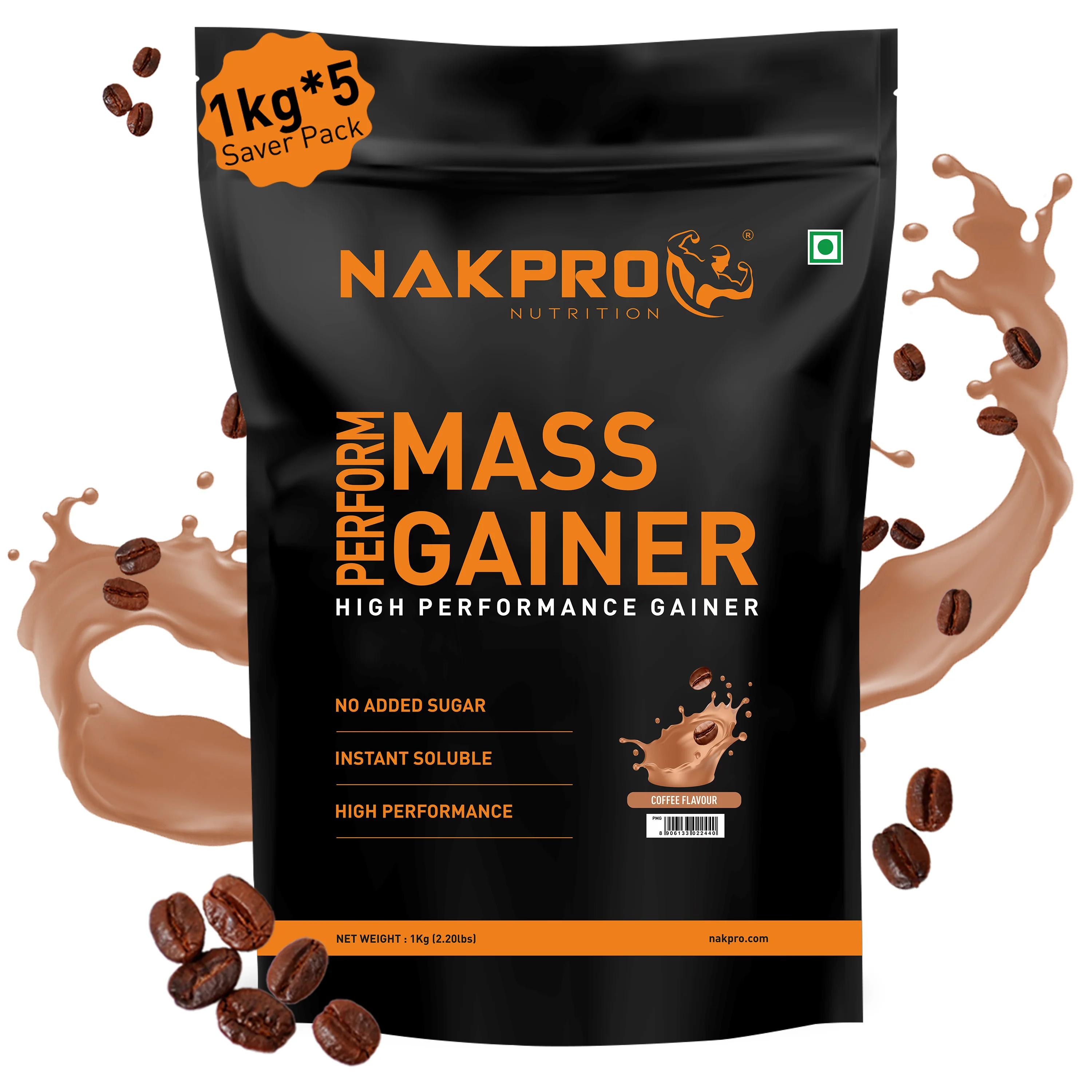 Nakpro Perform Mass Gainer | Protein Mass Gainer | 76g Carbs - Image 29