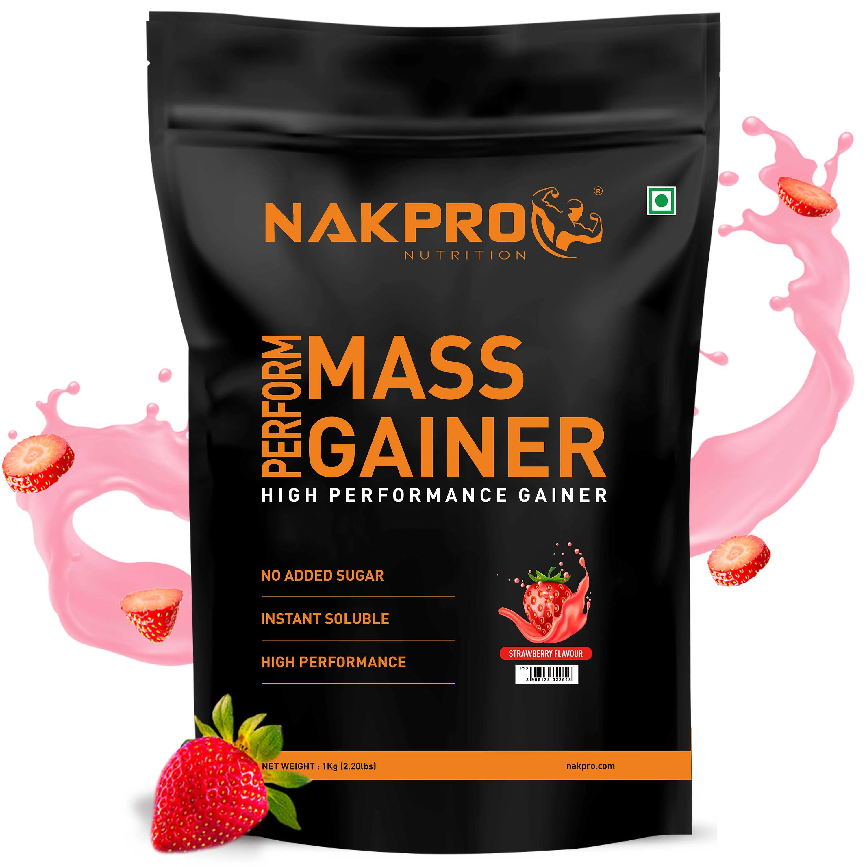 Nakpro Perform Mass Gainer | Protein Mass Gainer | 76g Carbs - Image 42
