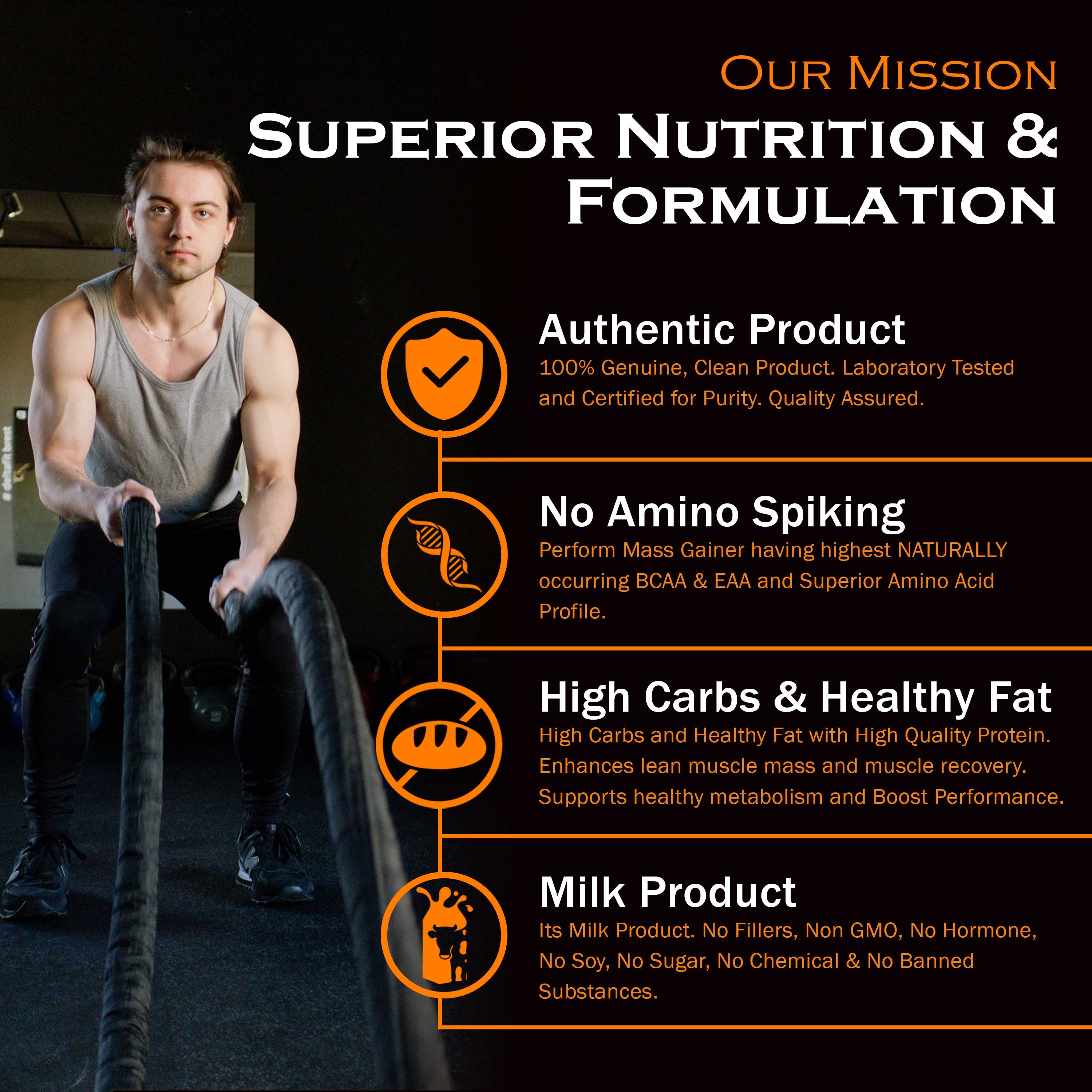 Nakpro Perform Mass Gainer | Protein Mass Gainer | 76g Carbs - Image 61