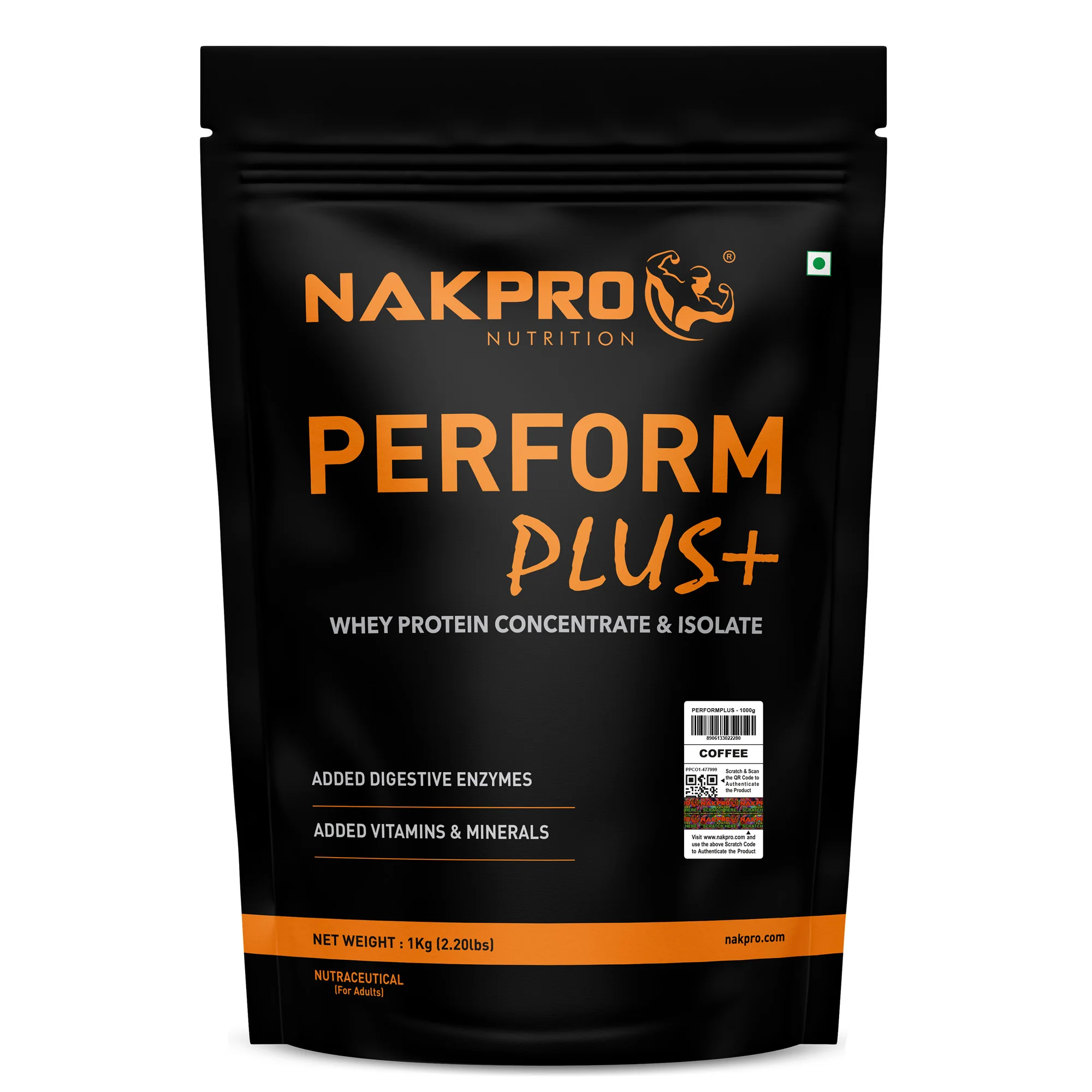 Nakpro Perform Plus+ Whey Protein Blend | 70g Protein | Blend of WPI & WPC | Added Vitamins, Minerals & Digestive Enzymes - Image 10