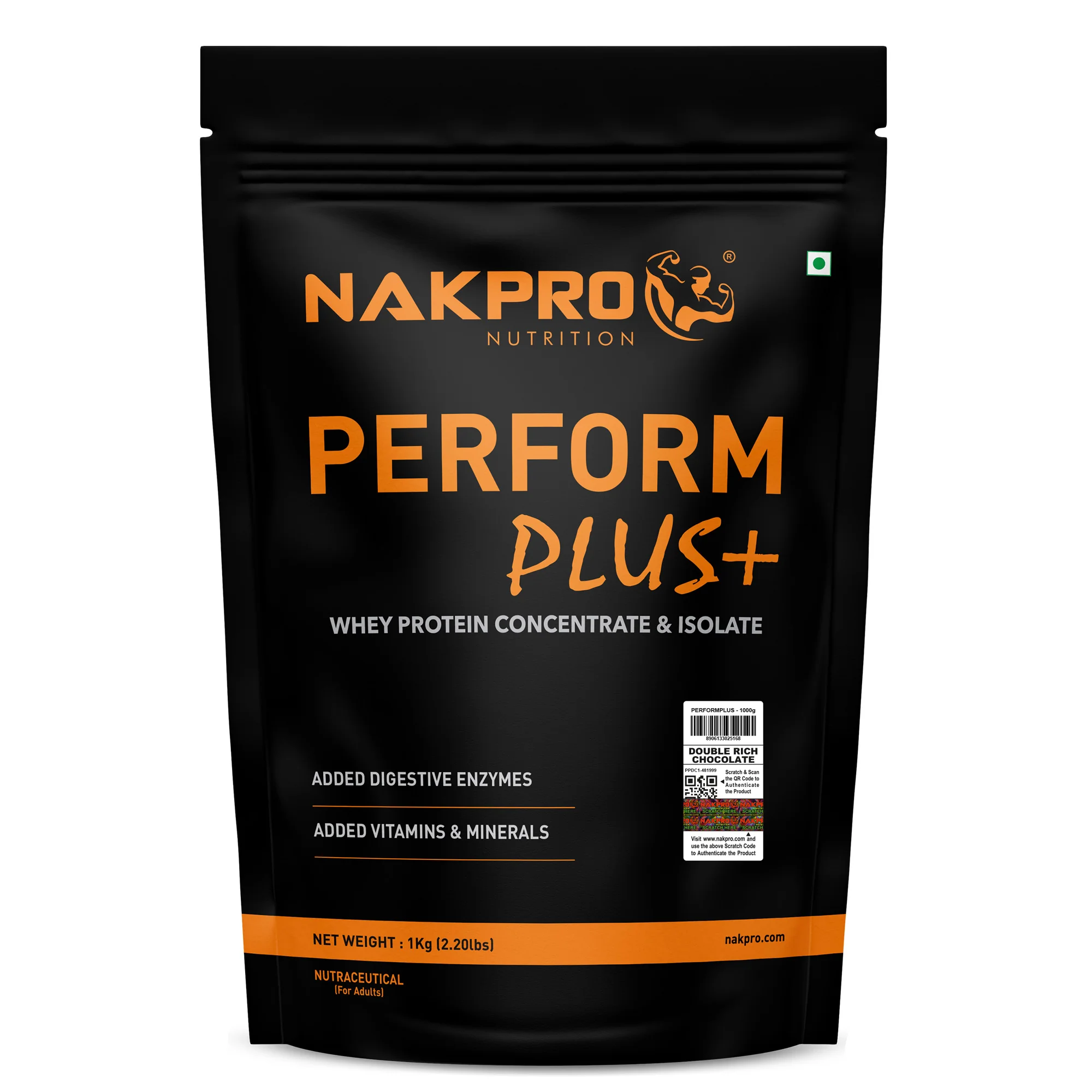 Nakpro Perform Plus+ Whey Protein Blend | 70g Protein | Blend of WPI & WPC | Added Vitamins, Minerals & Digestive Enzymes - Image 12