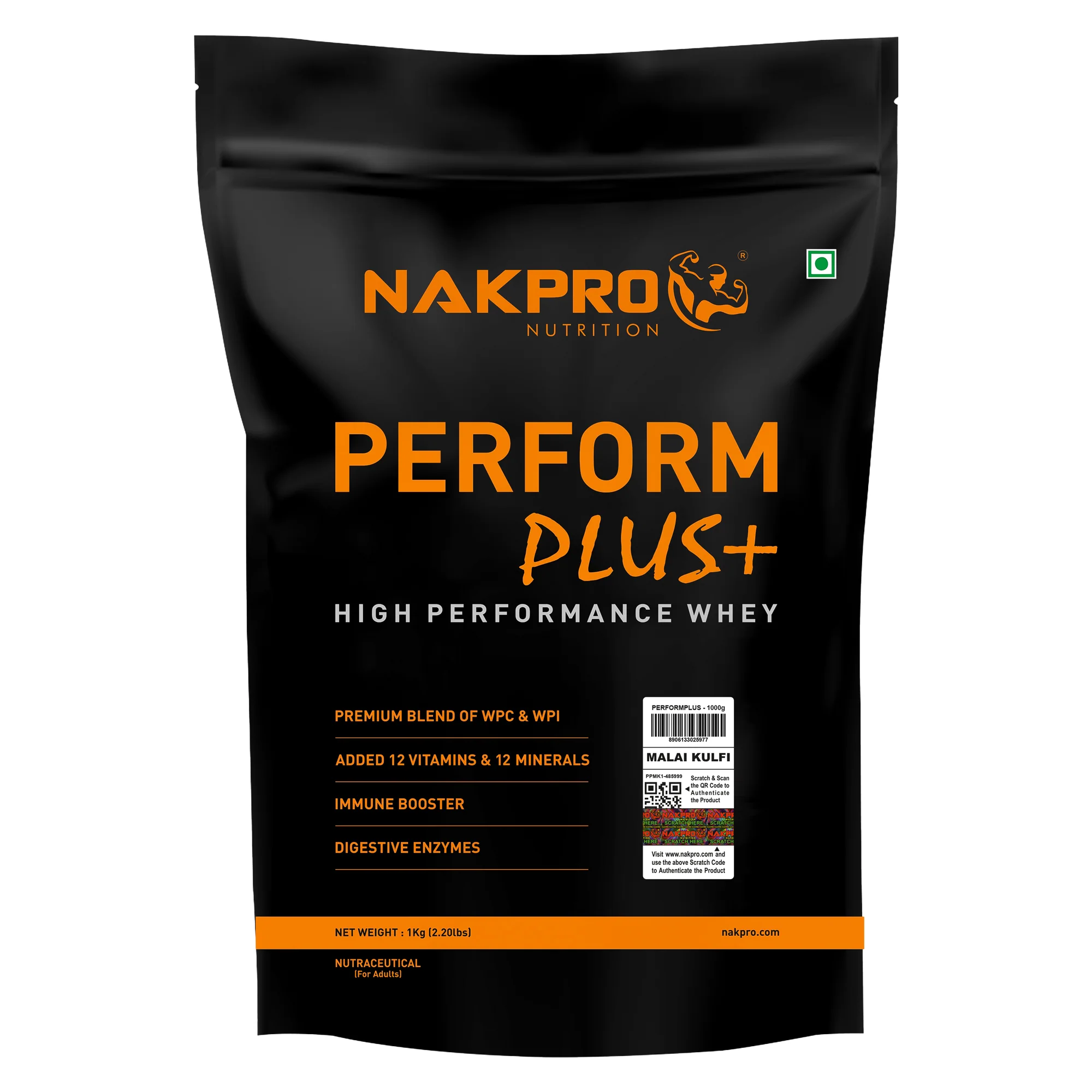 Nakpro Perform Plus+ Whey Protein Blend | 70g Protein | Blend of WPI & WPC | Added Vitamins, Minerals & Digestive Enzymes - Image 14