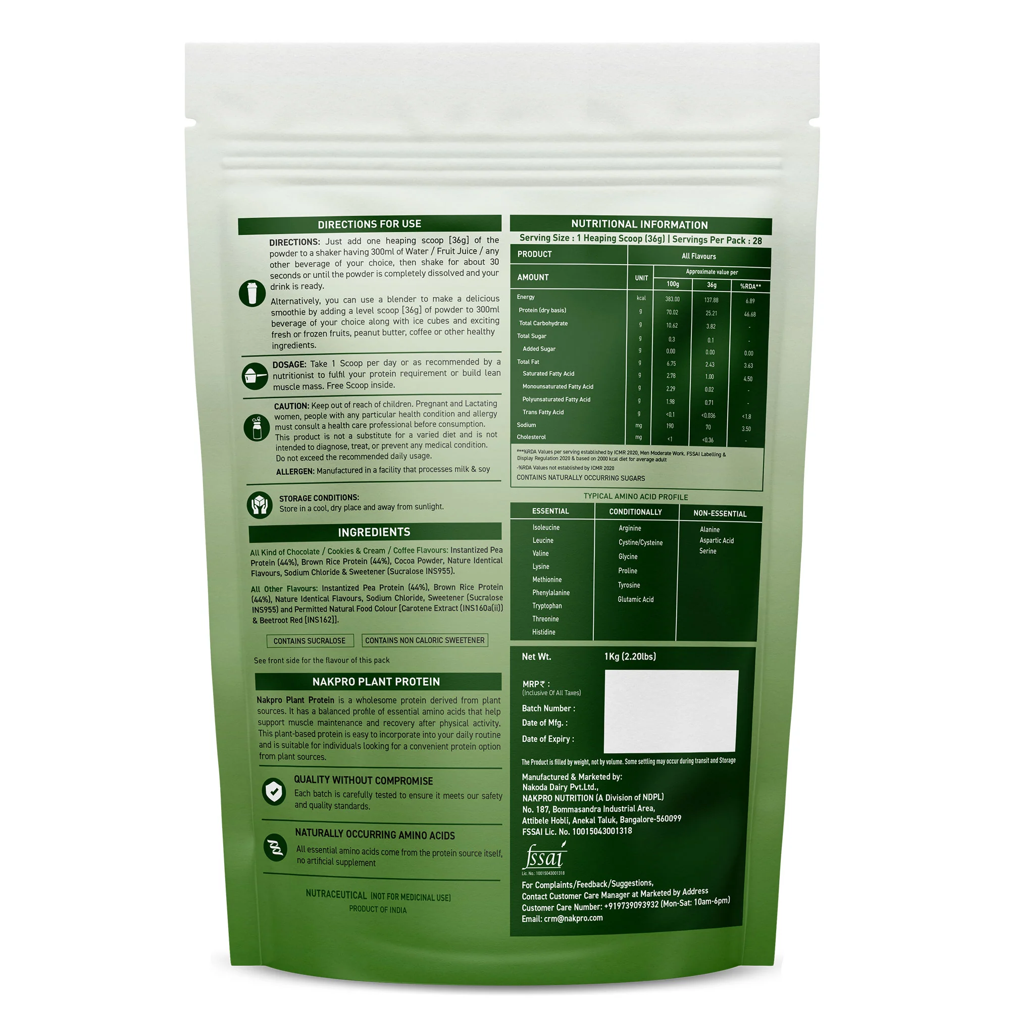 Nakpro Plant Protein Powder | 70g Protein | Pea & Brown Rice Protein Blend | Trustified Certified - Image 36