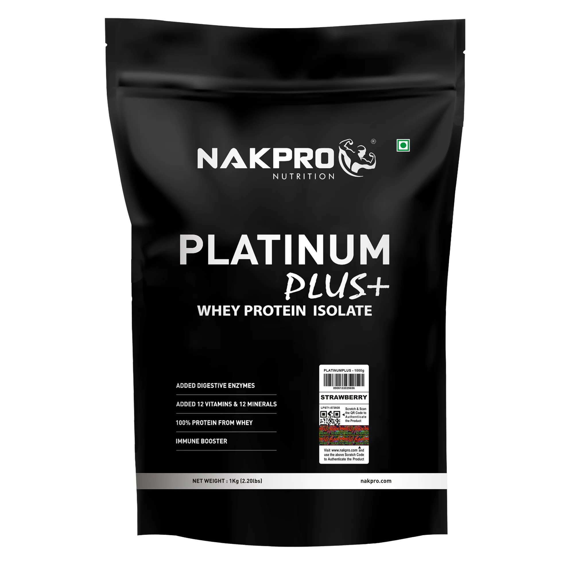 Nakpro Platinum Plus+ Whey Protein Isolate | 82g Protein | Added Digestive Enzymes, Vitamins & Minerals - Image 13