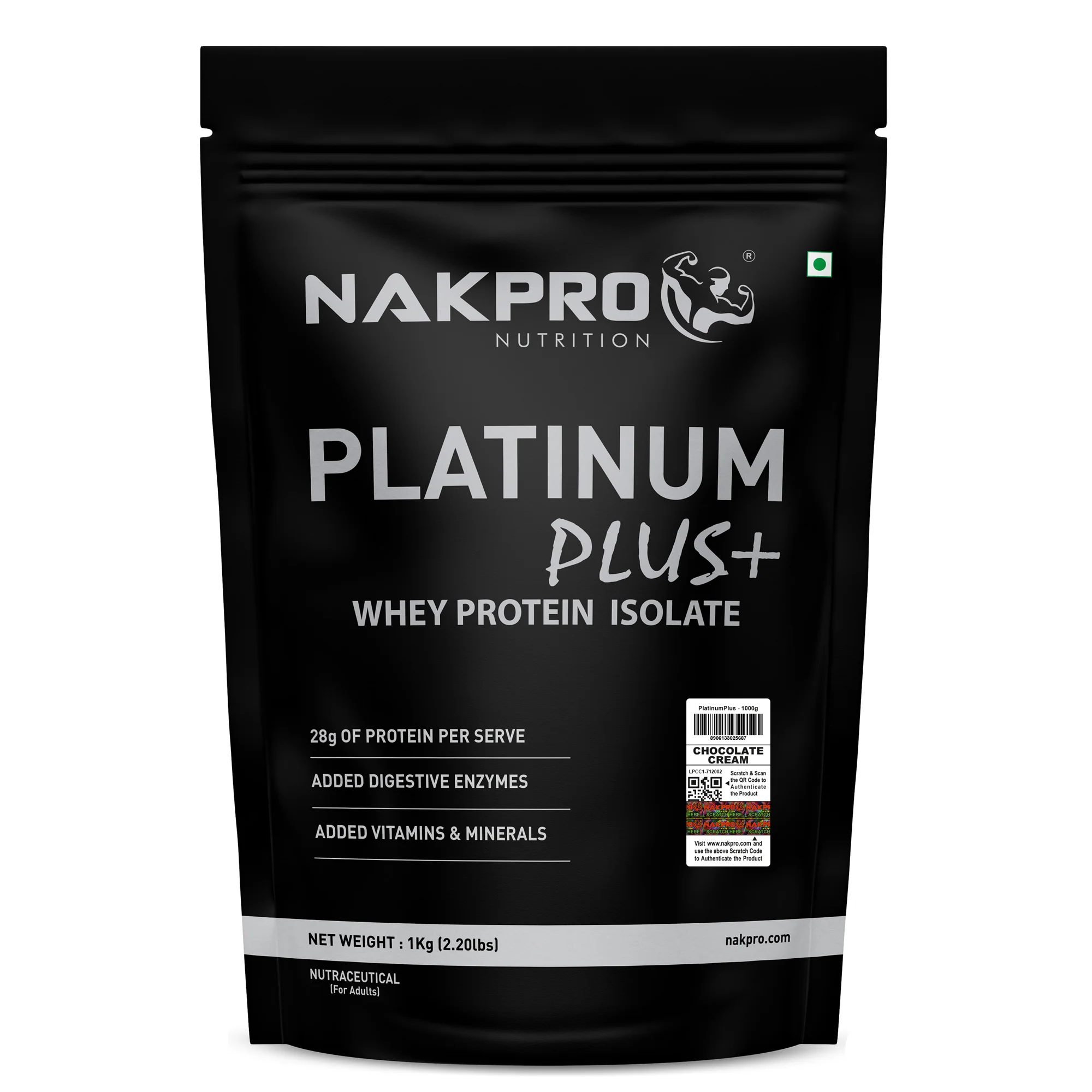 Nakpro Platinum Plus+ Whey Protein Isolate | 82g Protein | Added Digestive Enzymes, Vitamins & Minerals - Image 7