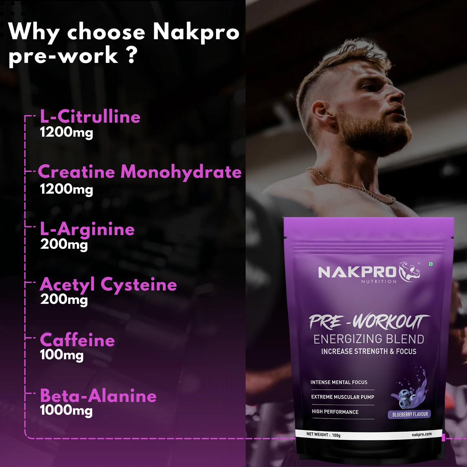 Nakpro Pre-Workout Supplement | Supports Energy, Focus & Performance - Image 10