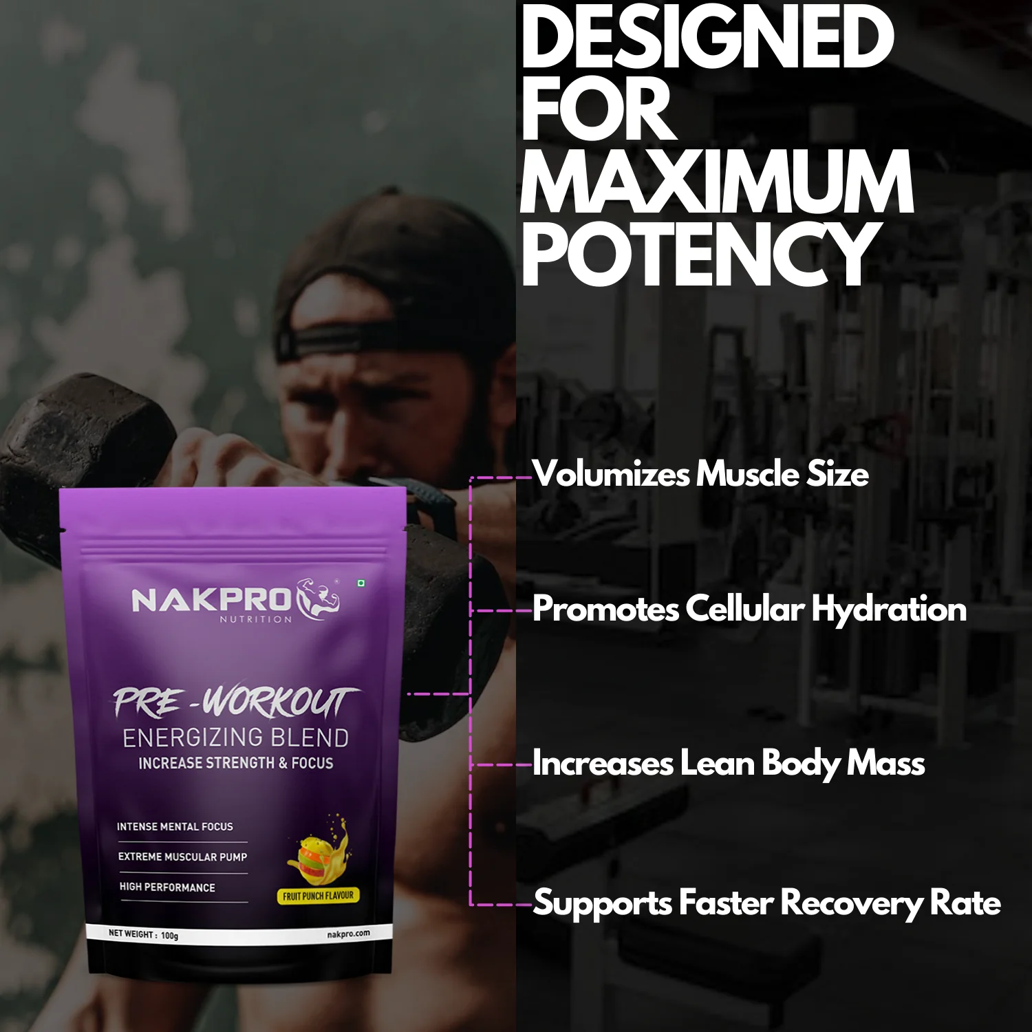 Nakpro Pre-Workout Supplement | Supports Energy, Focus & Performance - Image 19