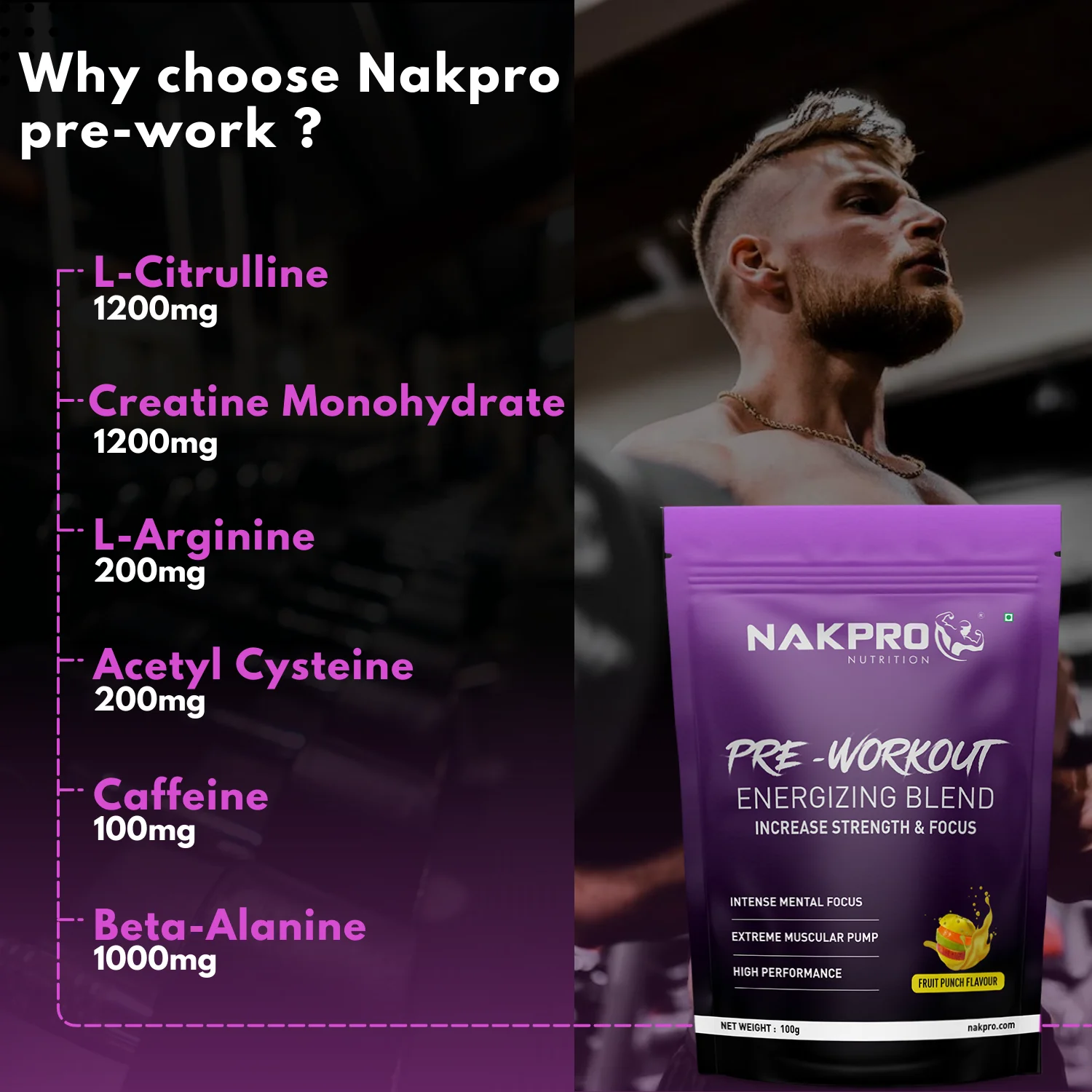 Nakpro Pre-Workout Supplement | Supports Energy, Focus & Performance - Image 20