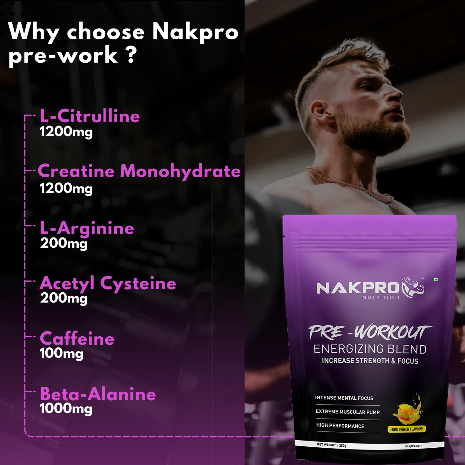 Nakpro Pre-Workout Supplement | Supports Energy, Focus & Performance - Image 23