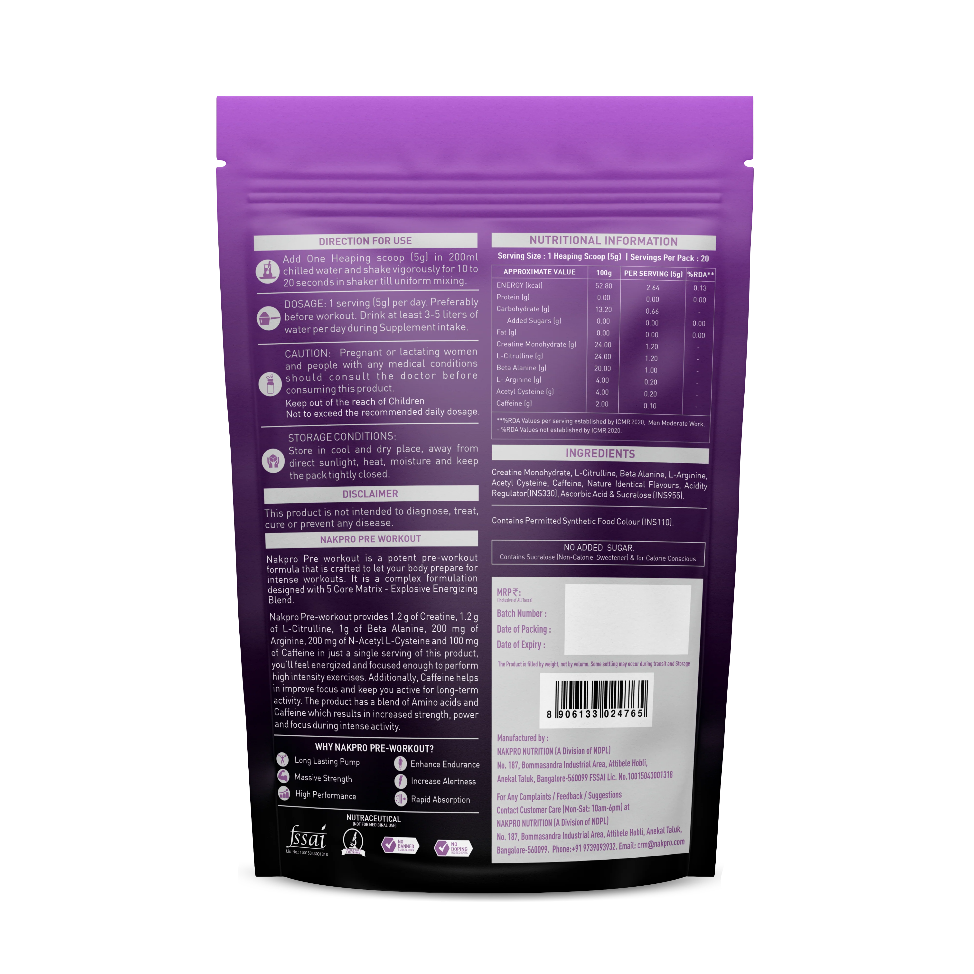 Nakpro Pre-Workout Supplement | Supports Energy, Focus & Performance - Image 33