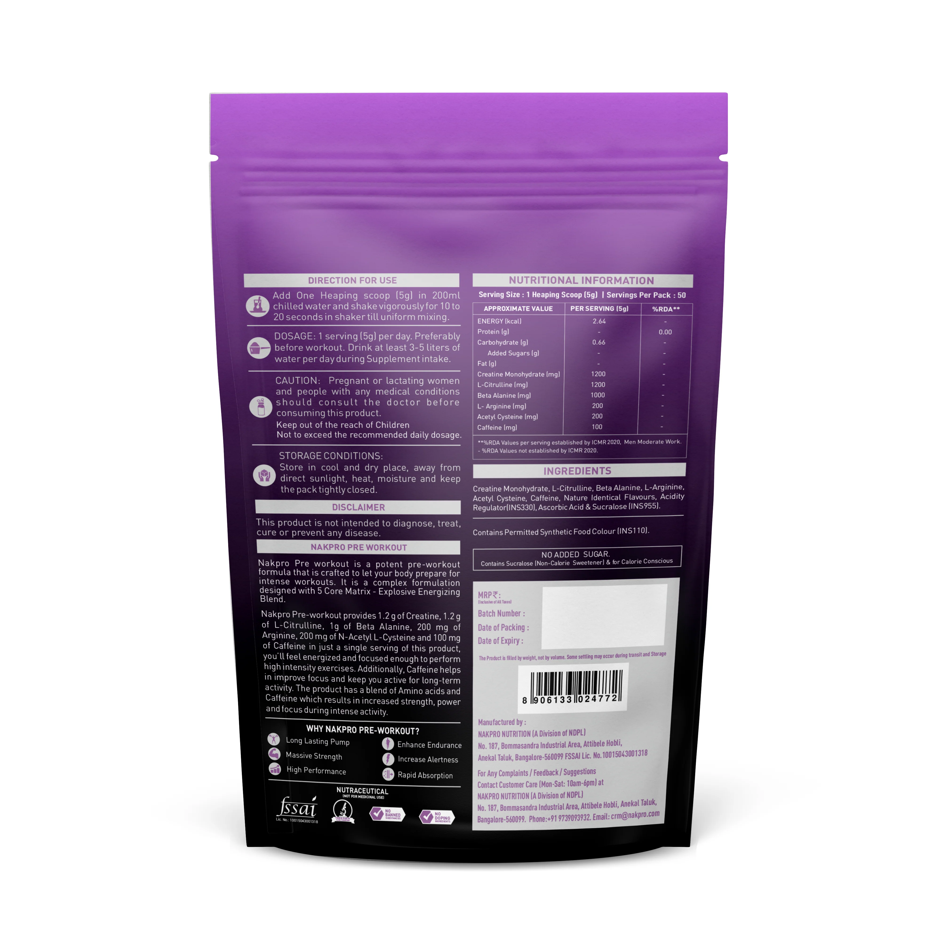 Nakpro Pre-Workout Supplement | Supports Energy, Focus & Performance - Image 40