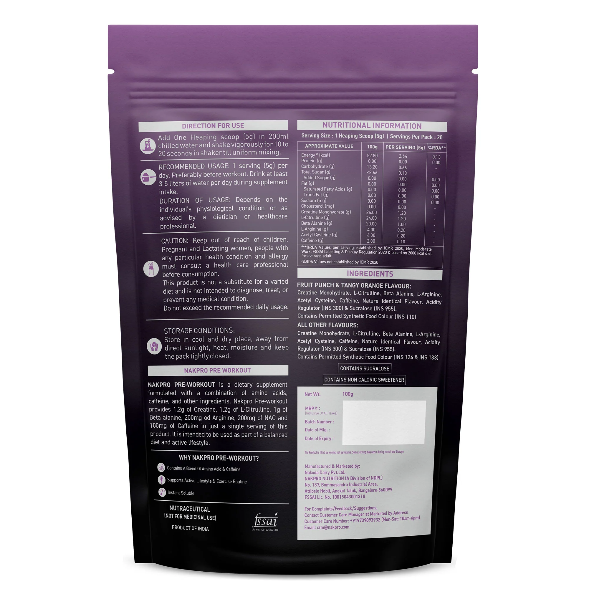 Nakpro Pre-Workout Supplement | Supports Energy, Focus & Performance - Image 68
