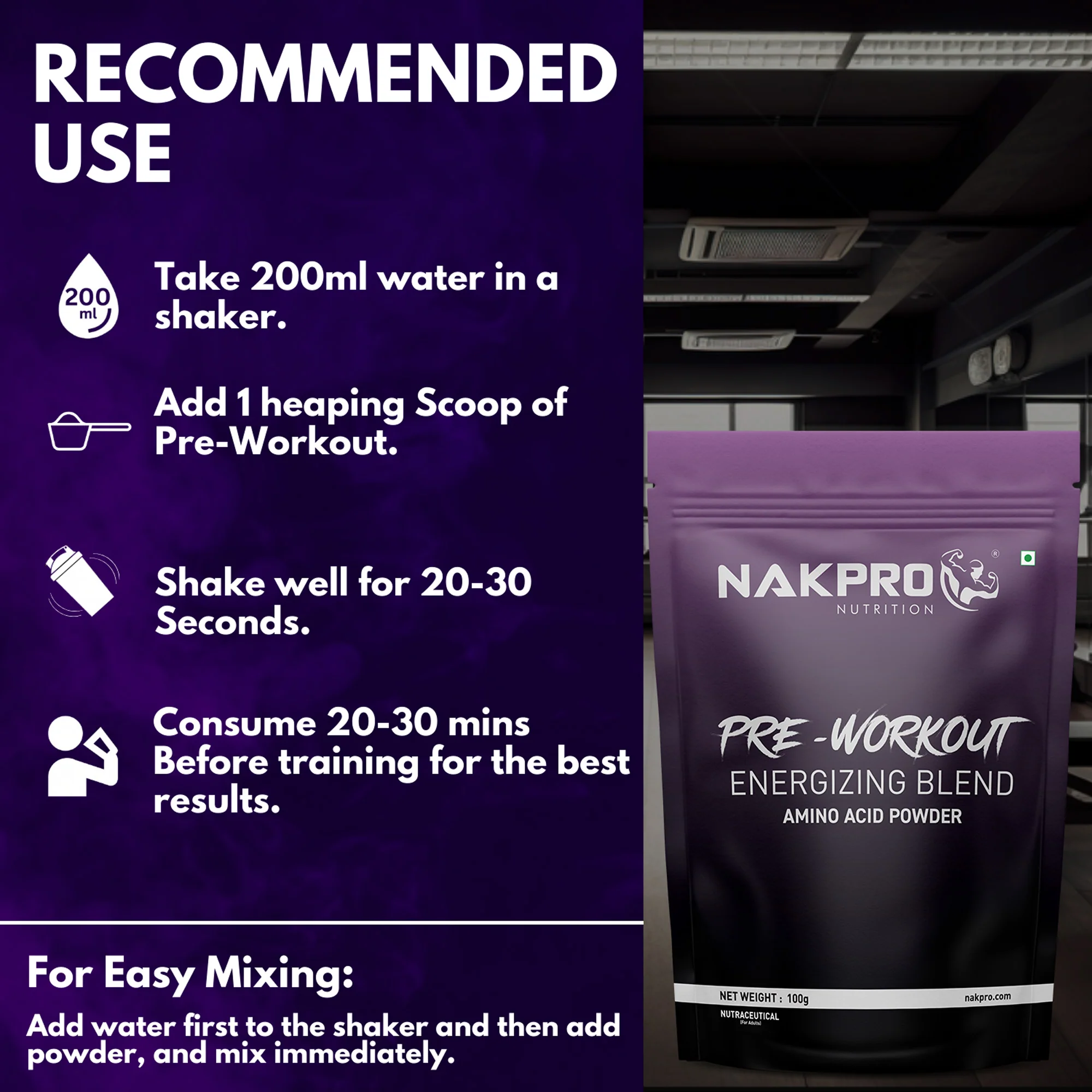Nakpro Pre-Workout Supplement | Supports Energy, Focus & Performance - Image 69