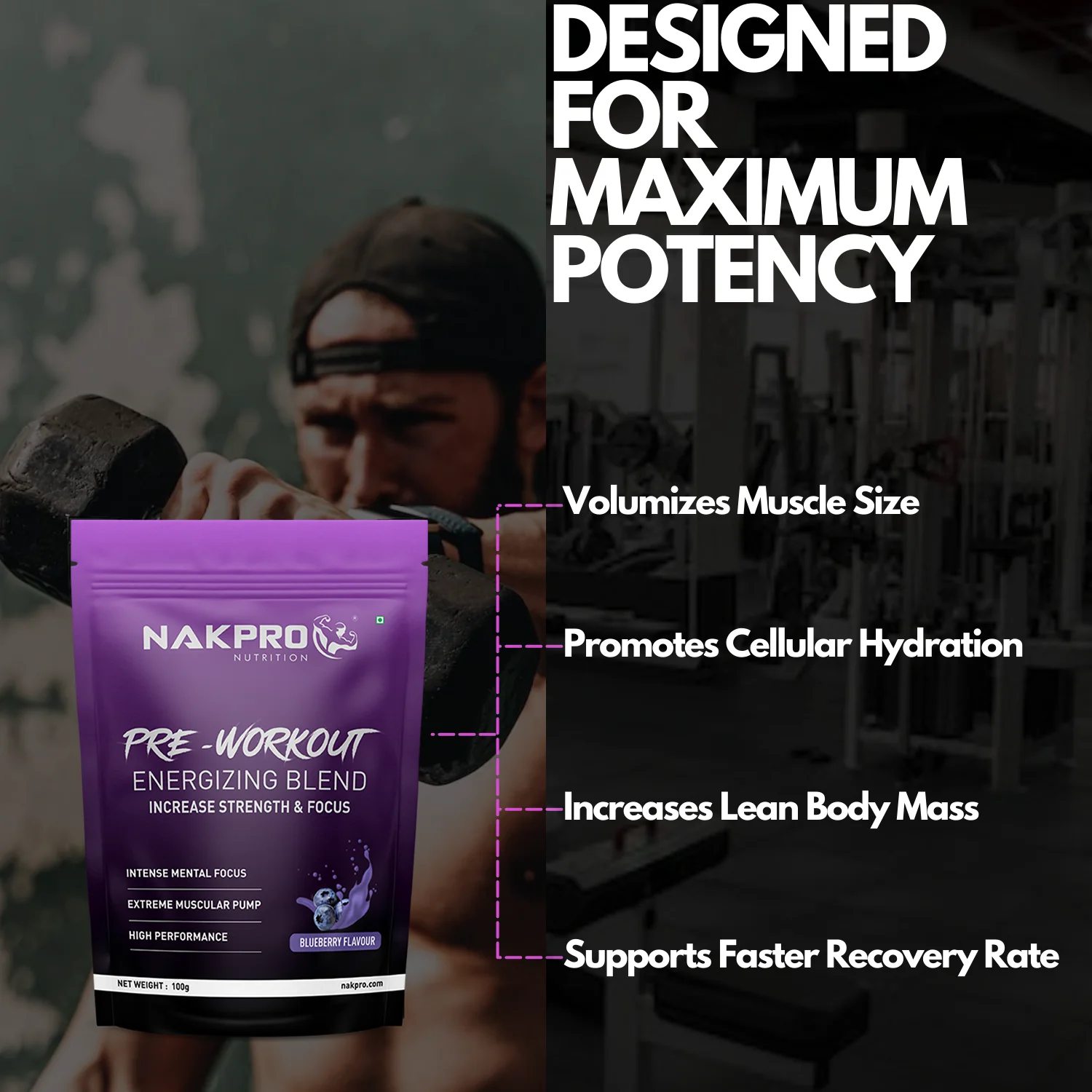 Nakpro Pre-Workout Supplement | Supports Energy, Focus & Performance - Image 8