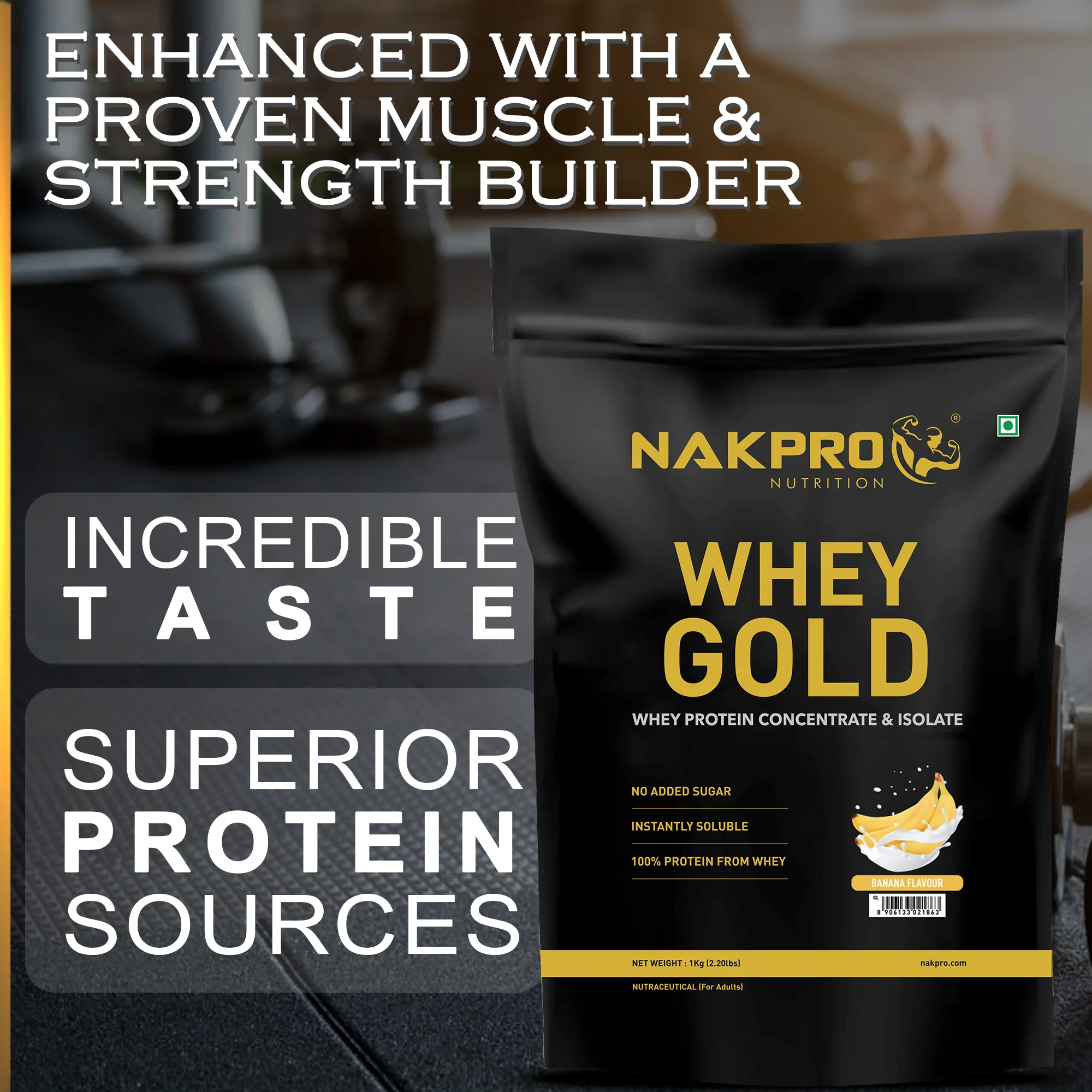 Nakpro Whey Gold Whey Protein Blend | 73g Protein | Whey Isolate & Concentrate Blend - Image 37